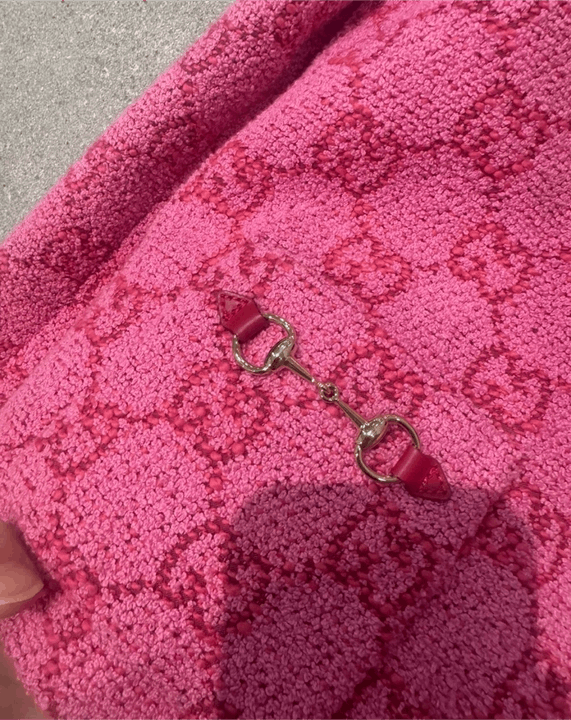 Gucci o1loc1c0226 784828 GG Bouclé Cotton Jacket With Horsebit Size XL / US 12-14 / IT 48-50 - 3 Thumbnail