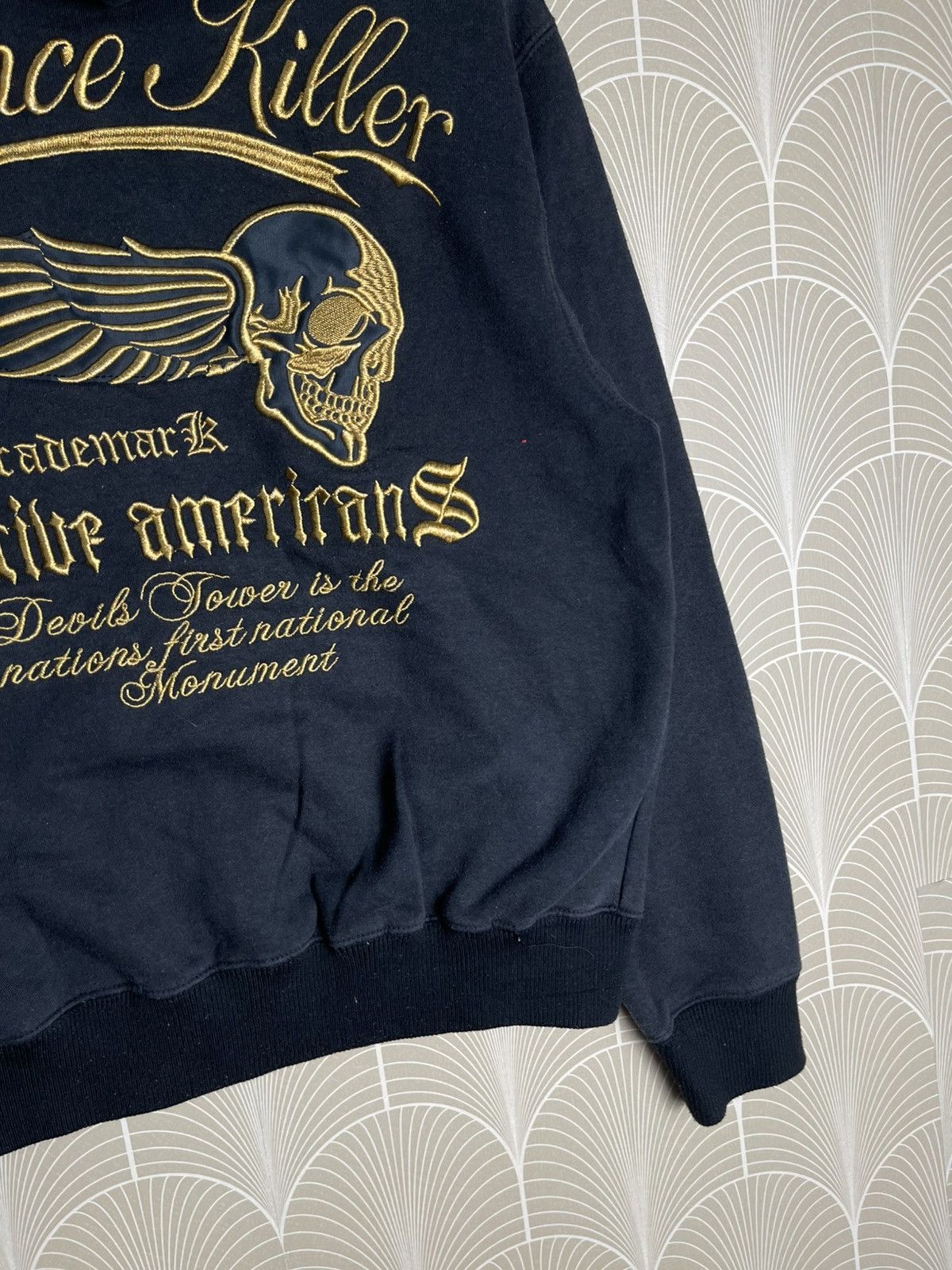 Native × Seditionaries × Vintage 2000s JAPANESE LUCIENCE KILLER SKULL HOODIE EMBROIDERED Size US M / EU 48-50 / 2 - 4 Thumbnail