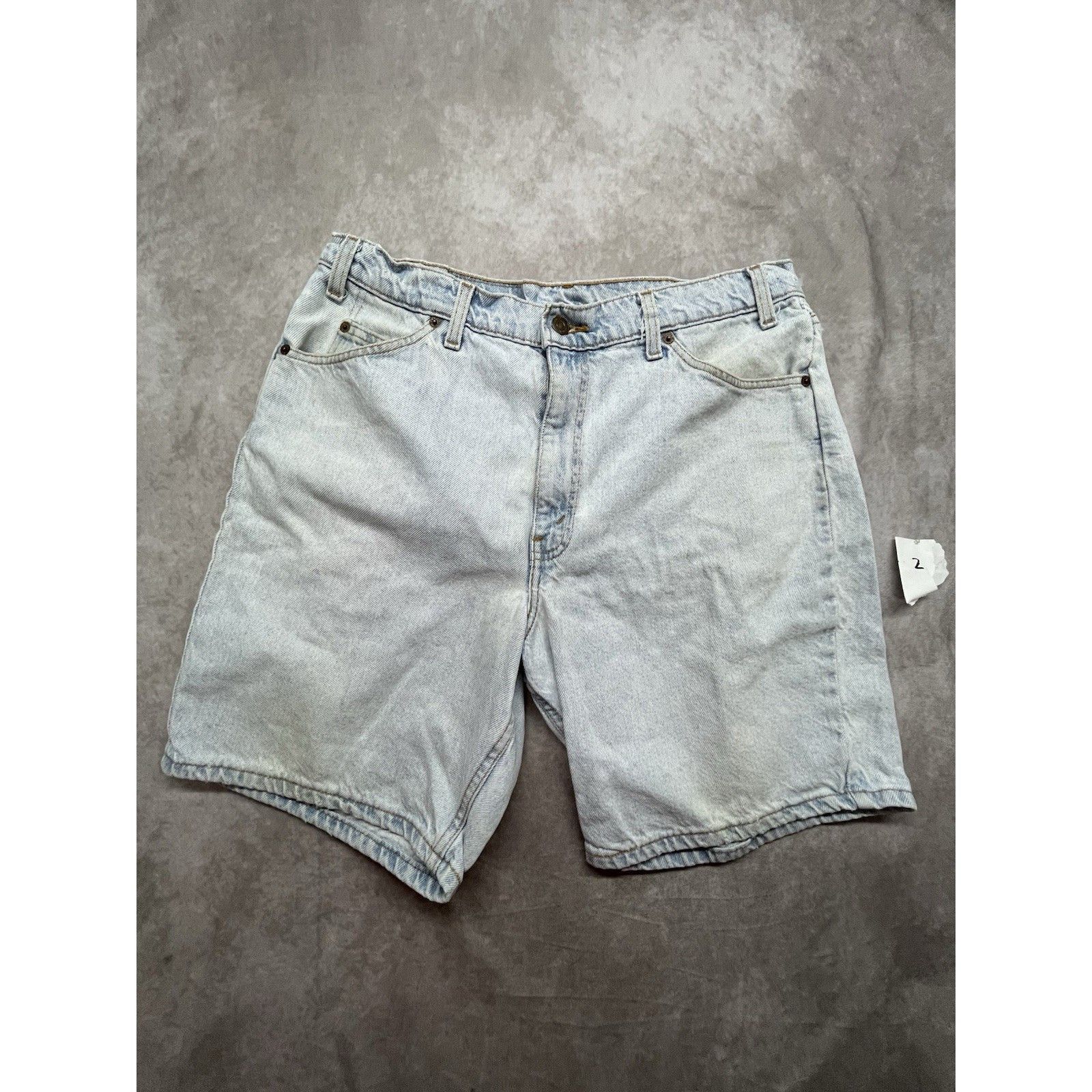 Levi's VTG 90s Levi's 550 Relaxed Fit Light Wash Orange Tab Denim S Size US 36 / EU 52 - 5 Thumbnail