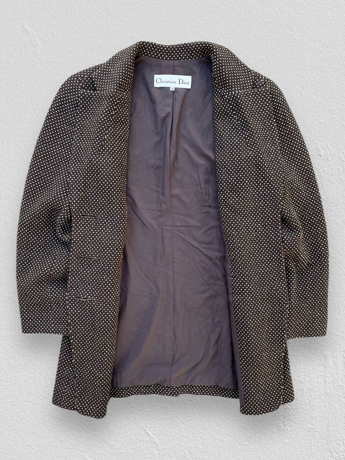 Christian Dior Monsieur 🔥Vintage Christian Dior Polka Dot Button Jacket Size M / US 6-8 / IT 42-44 - 4 Thumbnail