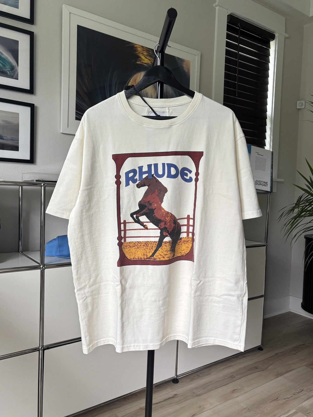 Rhude RHUDE HORSE COWBOY WESTERN LOGO TEE Size US L / EU 52-54 / 3 - 4 Thumbnail