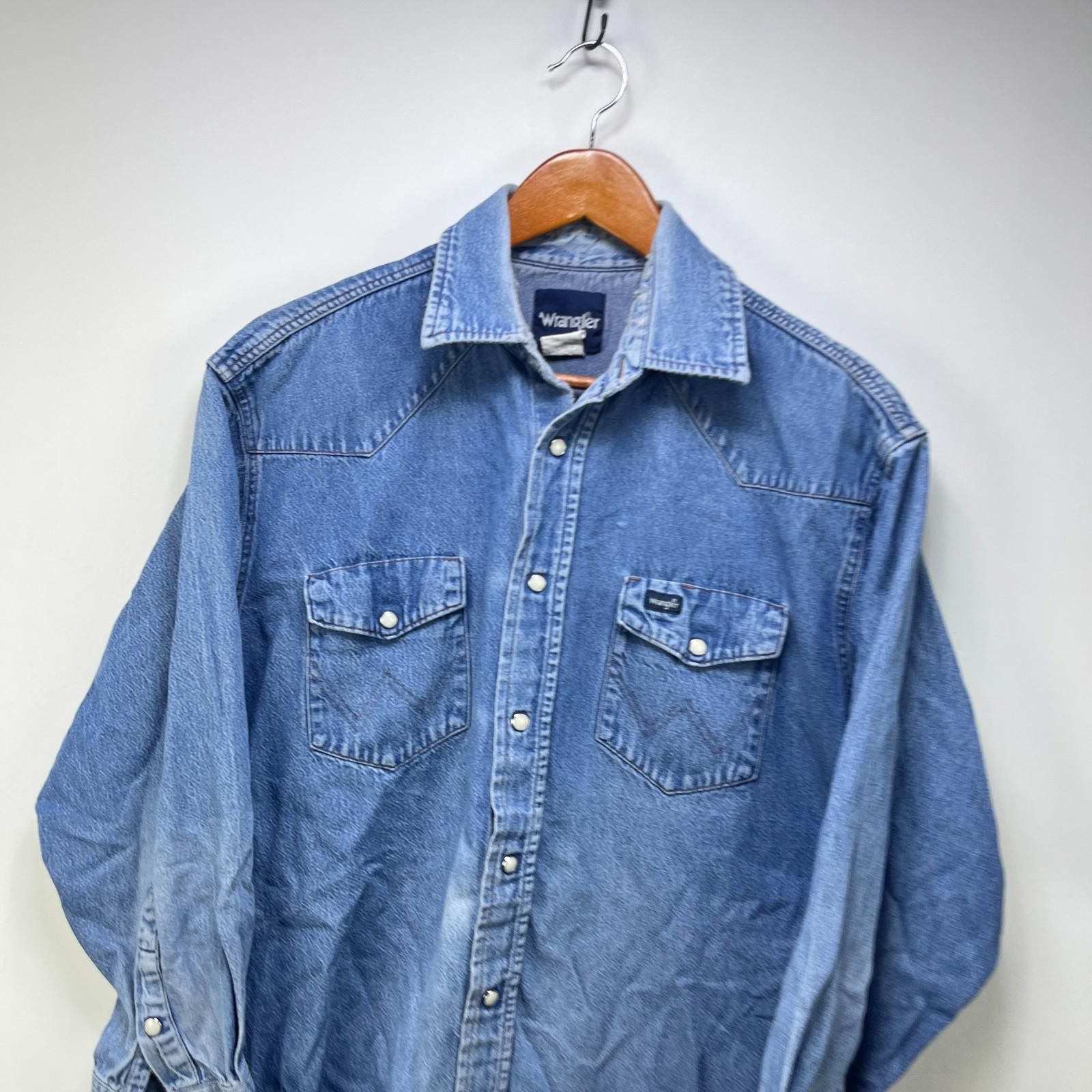 Wrangler Vintage 90s Wrangler Pearl Up Long Sleeve Shirt 17x33 XL Size US XL / EU 56 / 4 - 2 Thumbnail
