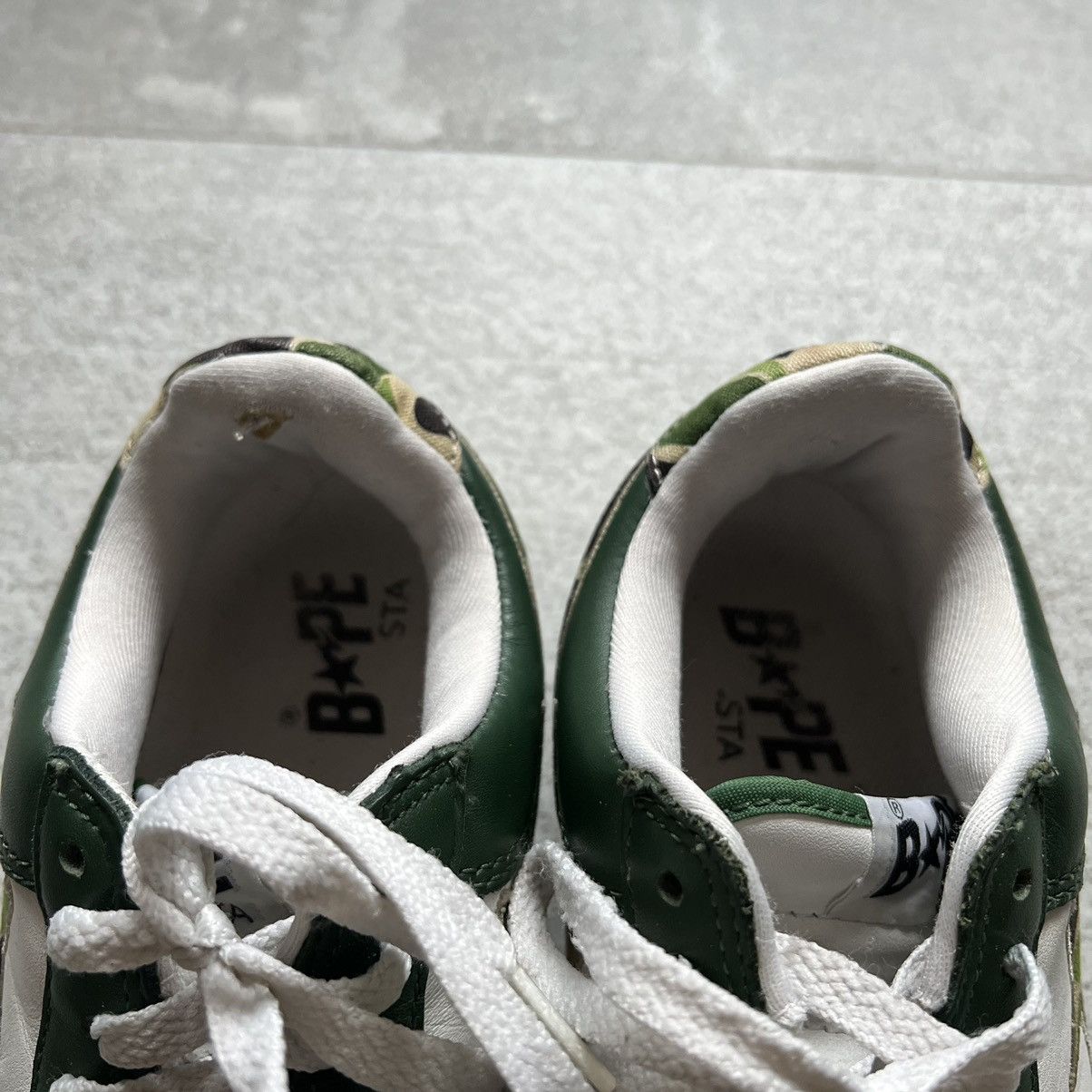 Bape A Bathing Ape BAPE 1st Camo Green Leather Bapesta Size US 5.5 / EU 38 - 5 Thumbnail