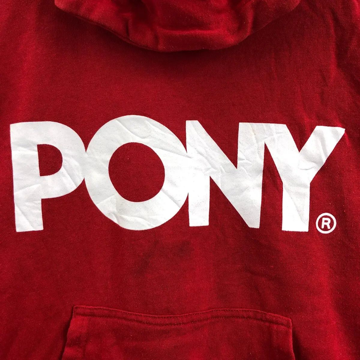 PONY Vtg 90’ PONY SKATEBOARD Hip Hop Red Hoodie Jacket Pullover Size M / US 6-8 / IT 42-44 - 5 Thumbnail