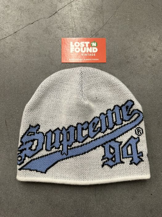 Supreme new era script sales beanie