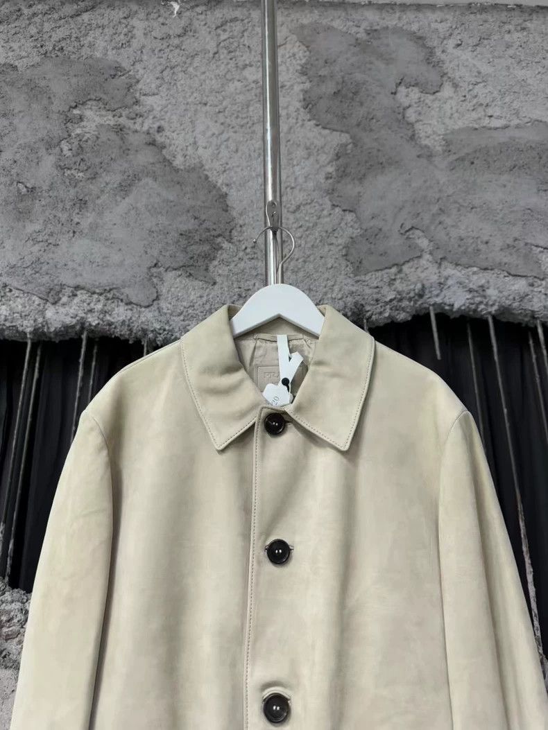 Prada Beige Suede Jacket with Pockets -2505