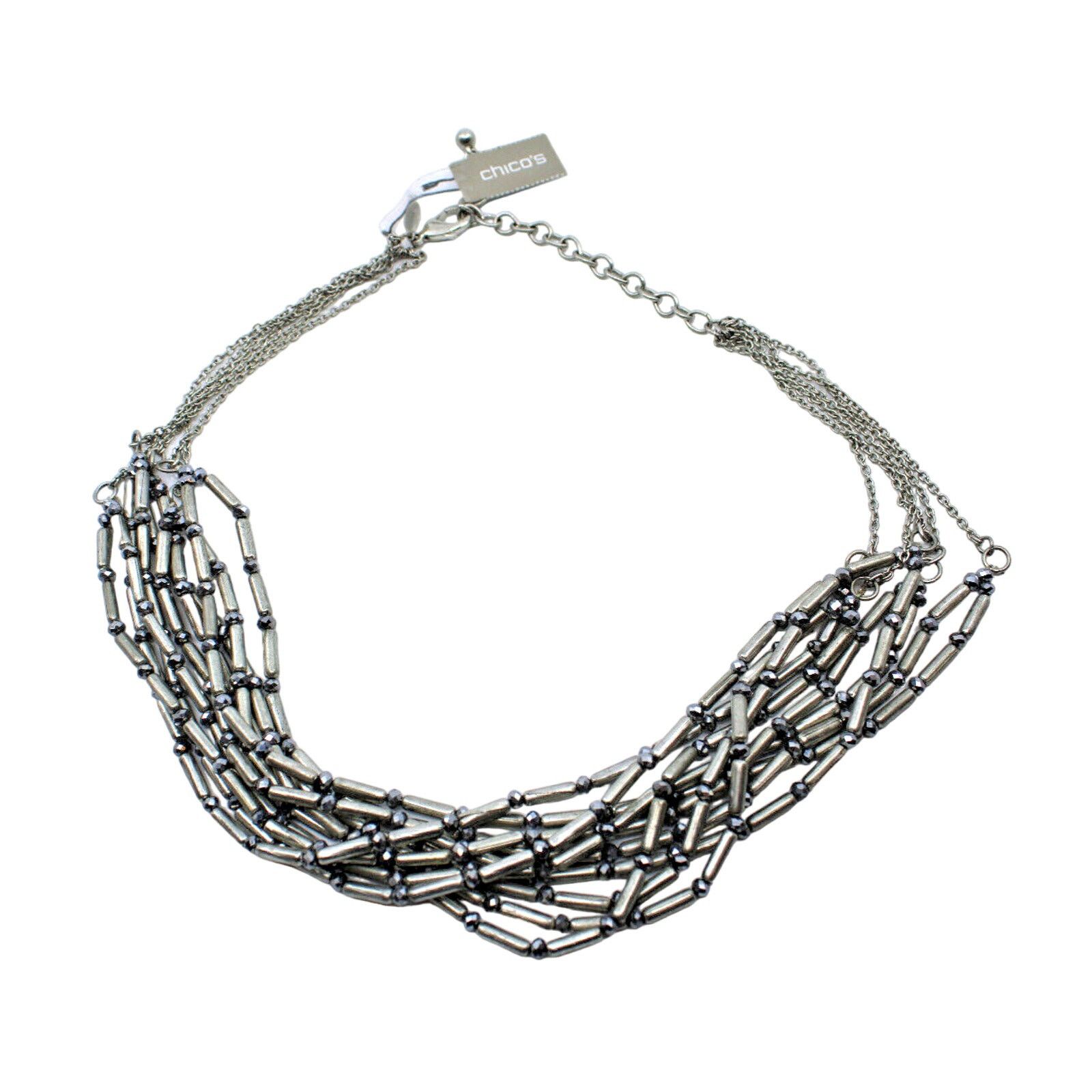 Chicos New CHICOS Bead Layered Multi Strand Sparkle NECKLACE $49 Size ONE SIZE - 3 Thumbnail