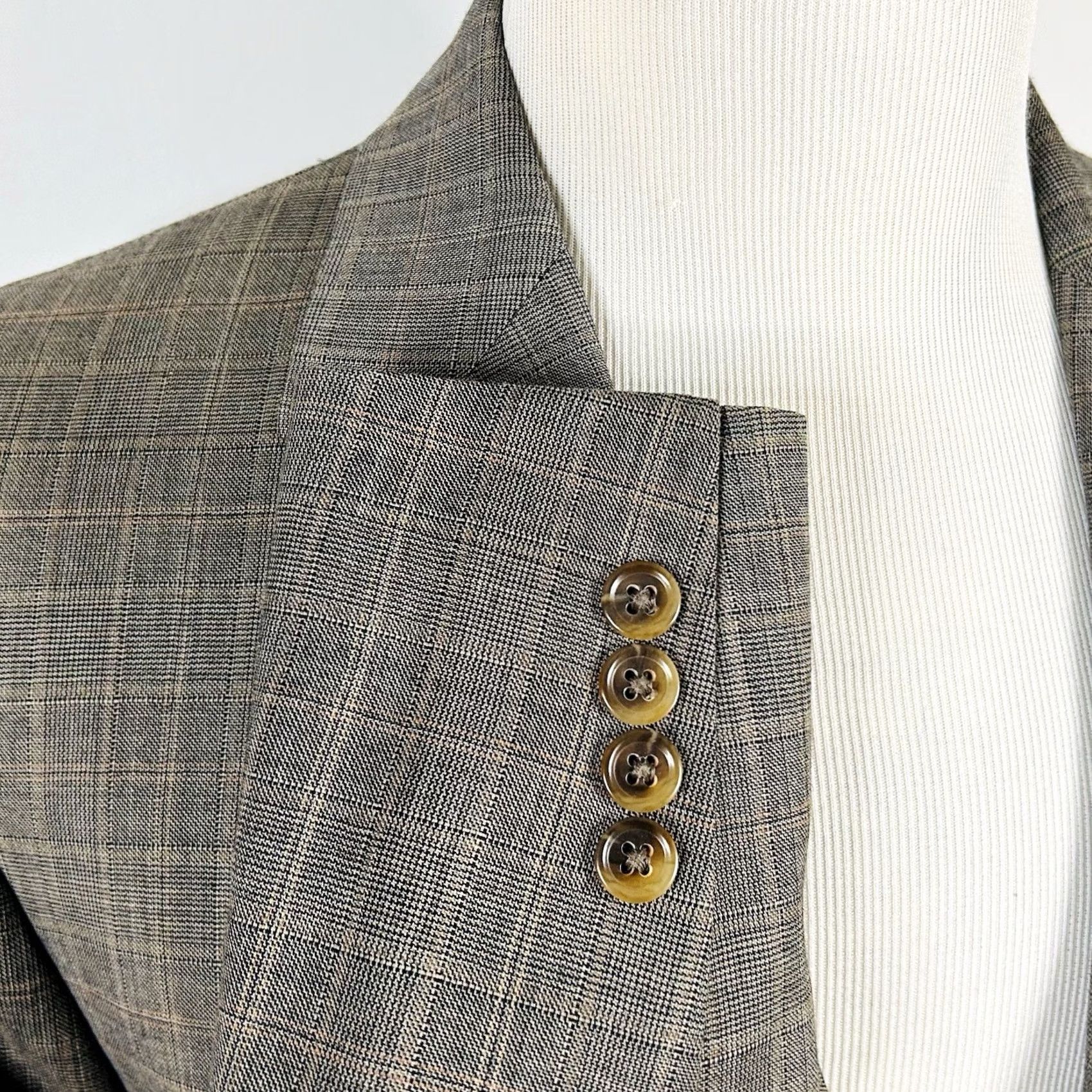 Jos. A. Bank Jos A Bank Sport Coat 44R Brown Glen Plaid Two-Button Lined Vented Wool Jacket/Coat Mens Size US XS / EU 42 / 0 - 4 Thumbnail