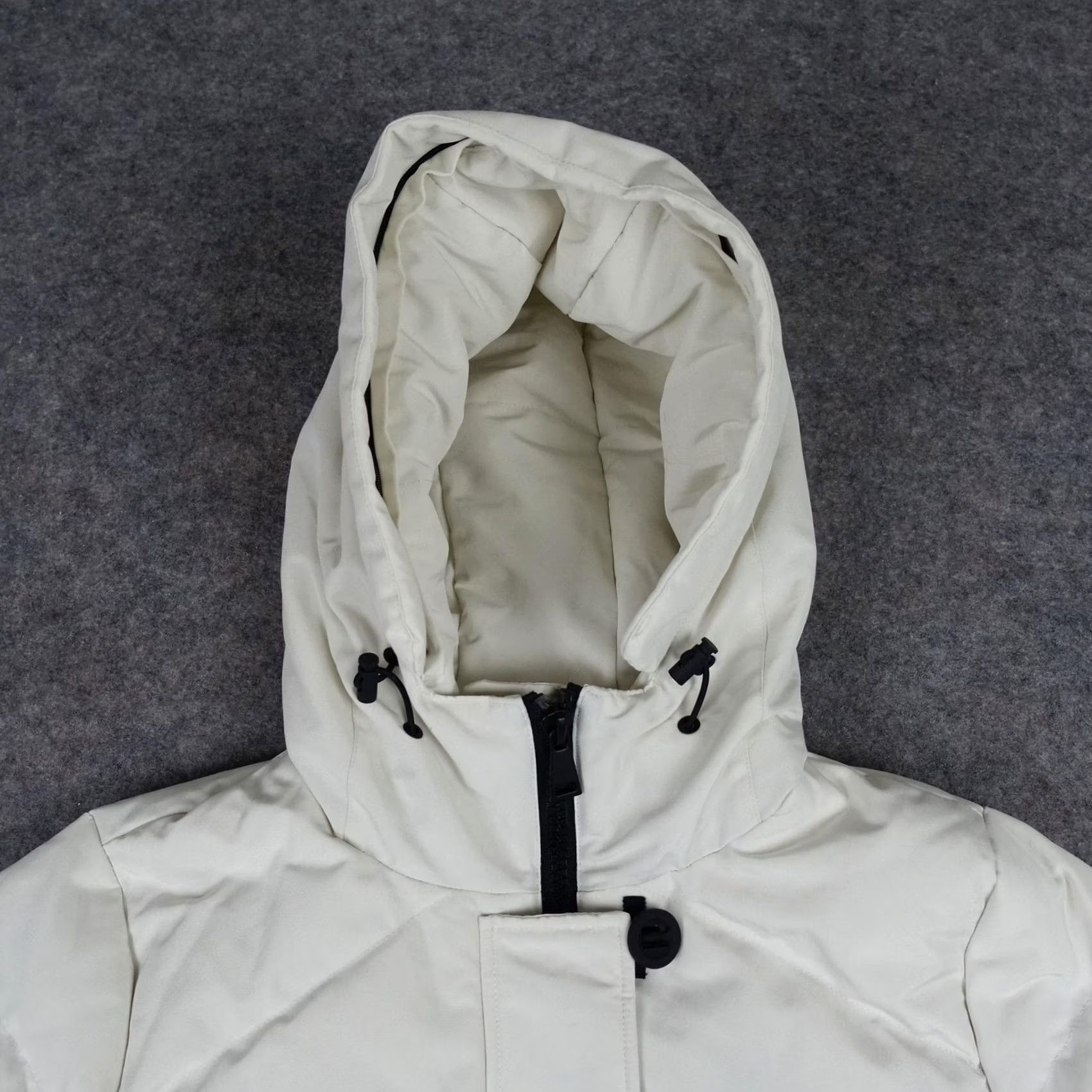 Vintage Orolay Coat Womens M White Hooded Down Puffer Quilted Zip Pockets Winter Size M / US 6-8 / IT 42-44 - 2 Thumbnail
