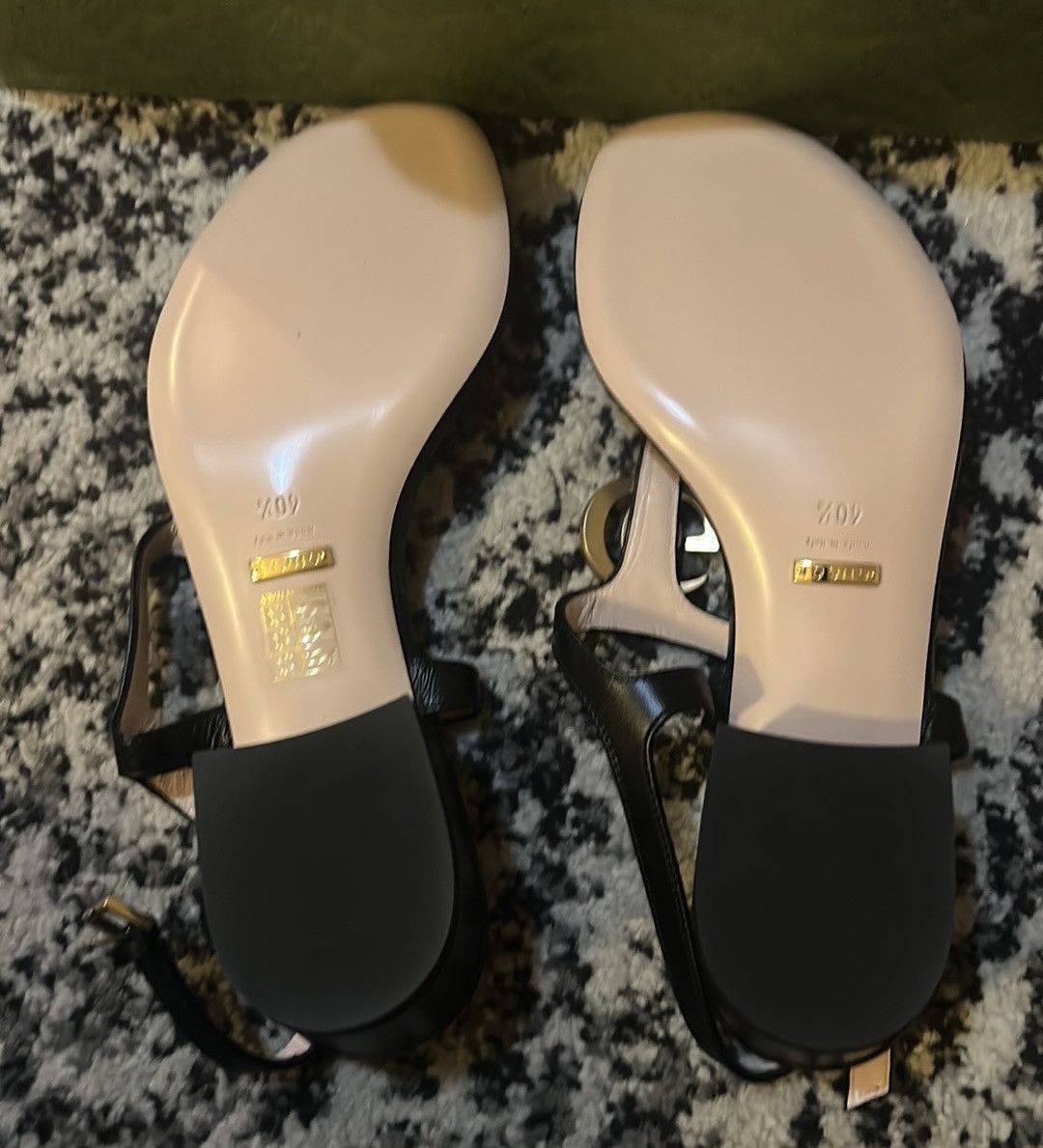 Gucci Gucci Double G Thong Sandal Nappa Black size 40.5 Size US 10.5 / IT 40.5 - 5 Thumbnail