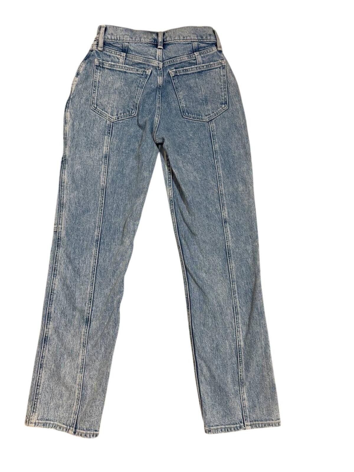 Abercrombie & Fitch Abercrombie & Fitch Curve Love High Rise Carpenter Jeans Size 24" / US 00 / IT 34 - 6 Thumbnail