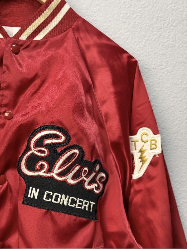 Vintage VTG Vintage 1970s Elvis in Concert Satin Souvenir Jacket TCB Size US L / EU 52-54 / 3 - 4 Thumbnail