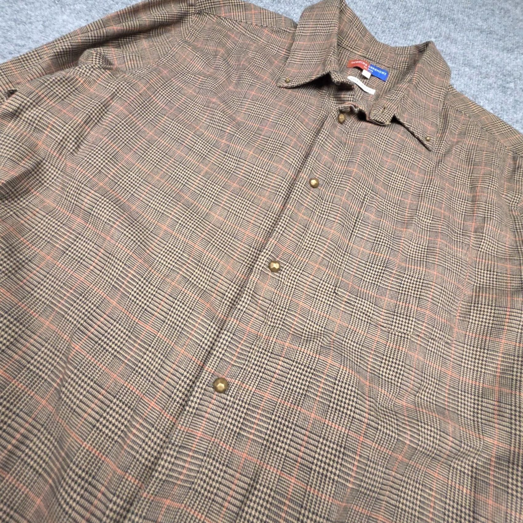 Opening Ceremony Opening Ceremony Shirt Flannel Button Up Men's Large Plaid Cotton Metal Buttons Size US L / EU 52-54 / 3 - 2 Thumbnail