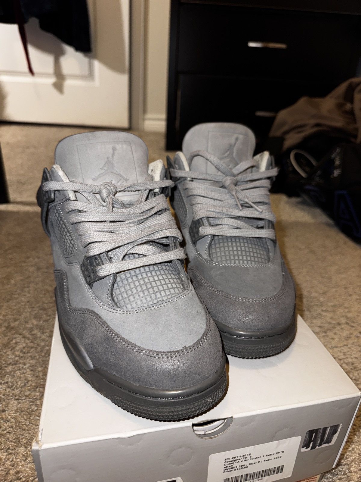 Jordan Brand Jordan 4 “Wet Cement” Size US 10 / EU 43 - 1 Thumbnail