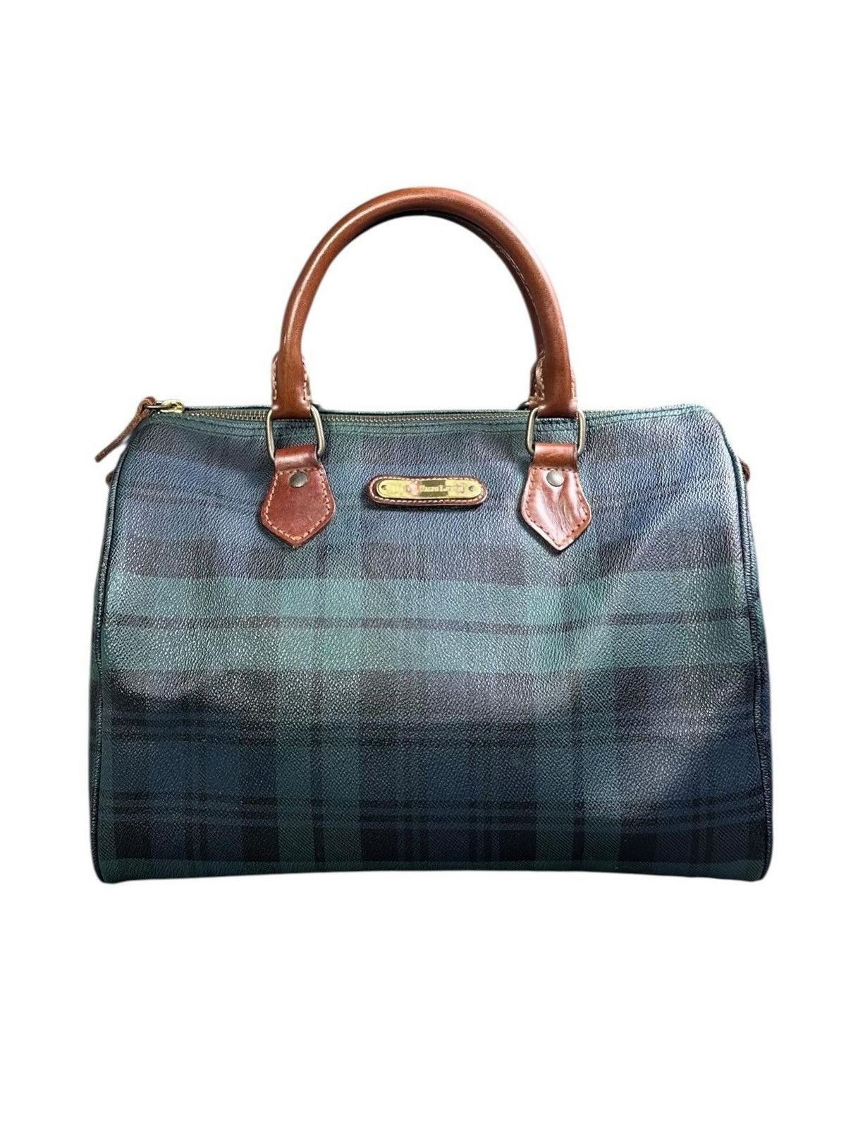 Polo Ralph Lauren 1990s POLO RALPH LAUREN TARTAN PLAID LEATHER DUFFLE BAG Size ONE SIZE - 1 Thumbnail