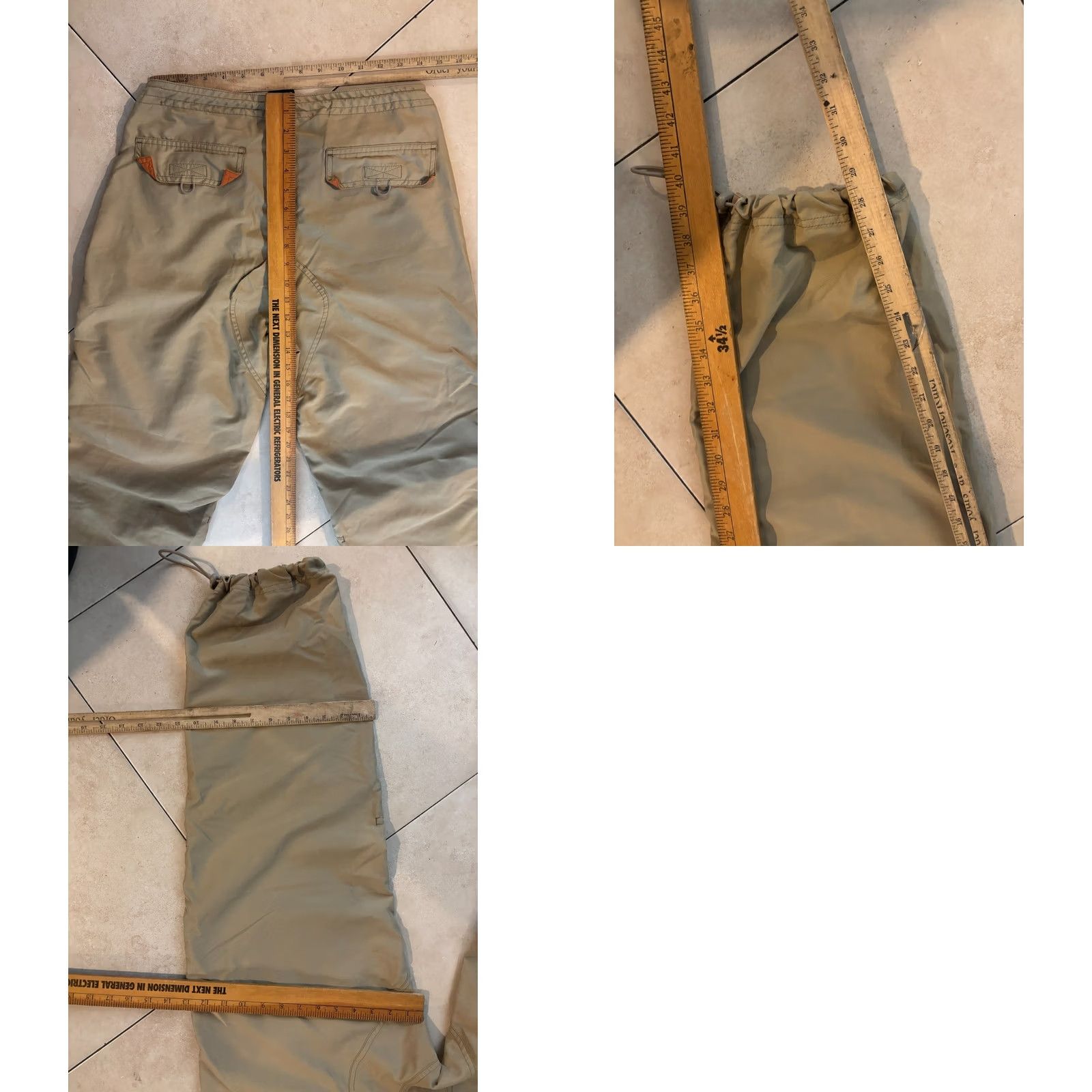 Gap GAP Mens XS Beige Cargo Pants Cargo Pocket Vintage 90s Straight Front Regular Leg Style Pants Shirts? Size US 27 - 8 Thumbnail