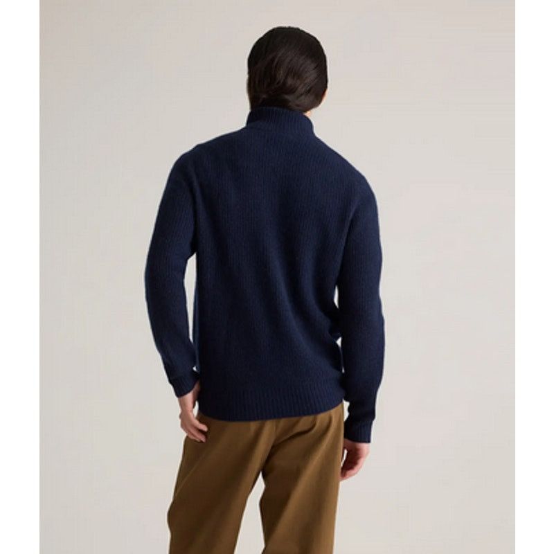 Quince Quince Men Cashmere Fisherman Full Zip Sweater Navy M NWT Size US M / EU 48-50 / 2 - 6 Thumbnail