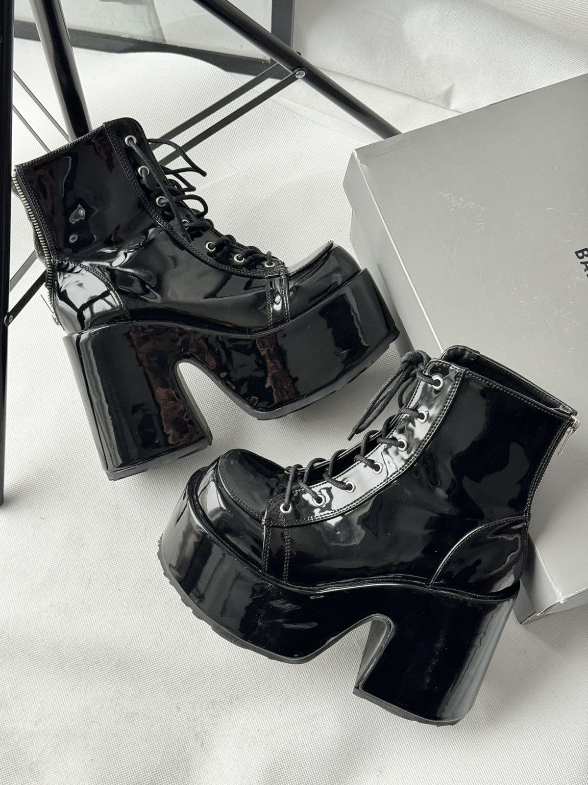 Demonia Cult Demonia Avant Garde Black Platform Hi Boots 10US Punk Grunge Size US 10 / IT 40 - 18 Thumbnail