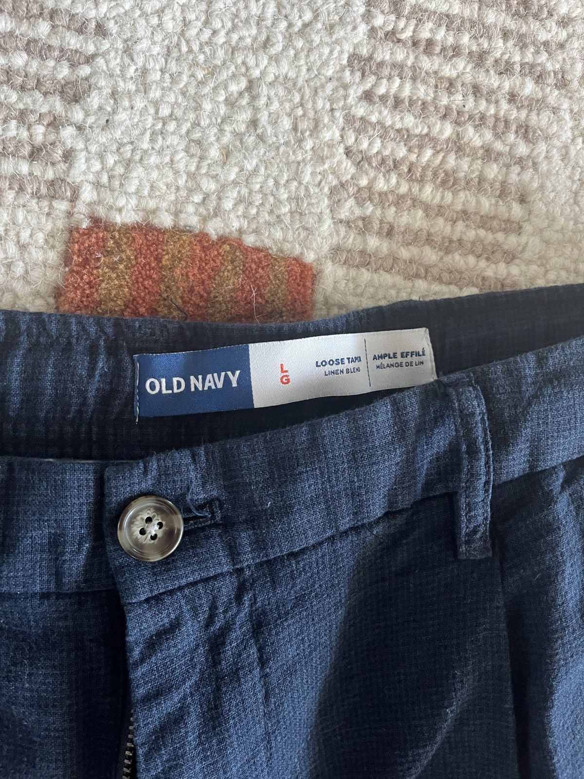 Old Navy Navy linen trousers Size US 36 / EU 52 - 2 Thumbnail