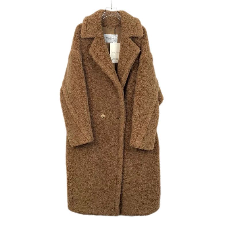 Max Mara Max Mara Teddy brown teddy camel-fleece lapel double-breas Size M / US 6-8 / IT 42-44 - 1 Thumbnail