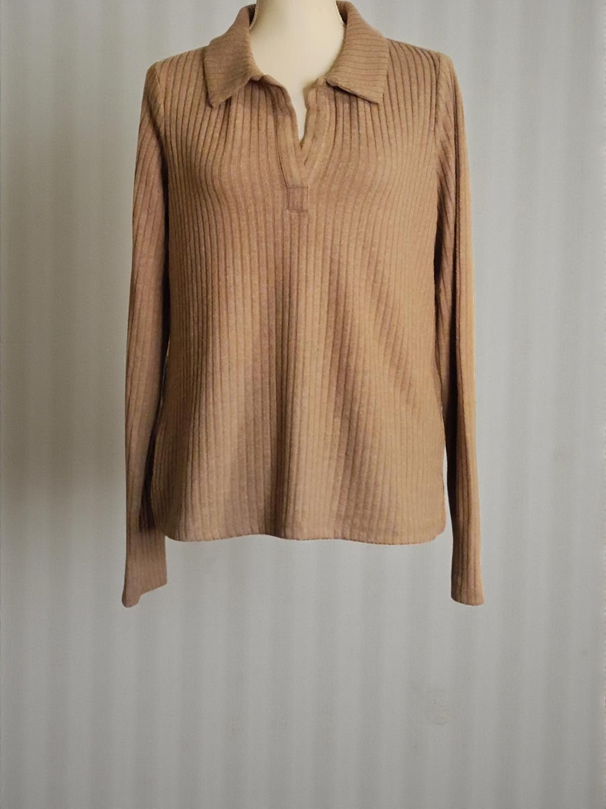 Other Jazmine Long Sleeve Johnny Collar Knit Top - Size Large Size L / US 10 / IT 46 - 3 Thumbnail