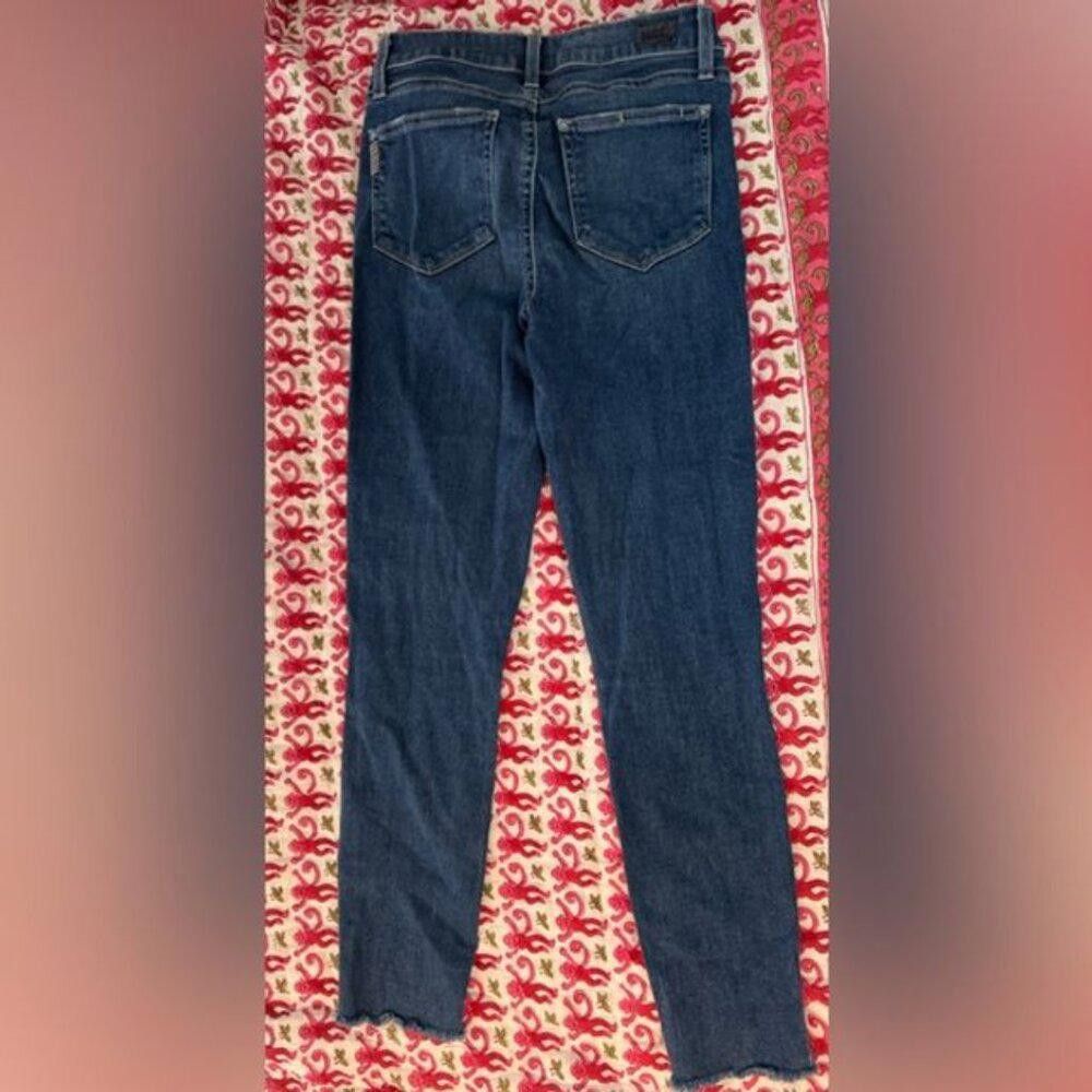 Paige Paige Jeans Dark Wash Frayed Hem Size 27" / US 4 / IT 40 - 3 Thumbnail