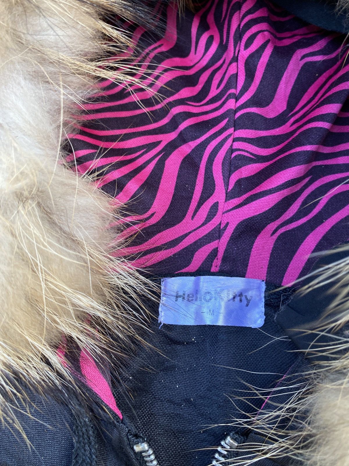 Japanese Hello Kitty Punk Gothic Fur Hoodie