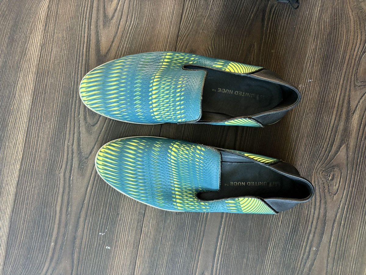 UNITED NUDE United Nude Geometric Print Leather Slip-On Loafers Size US 10 / EU 43 - 2 Thumbnail