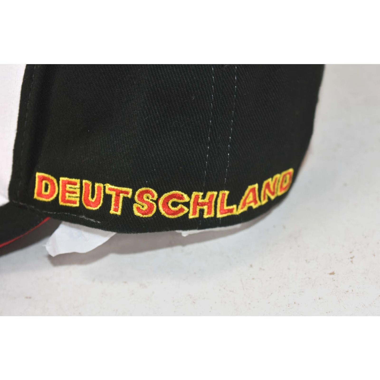 Vintage Deutschland Germany Hildes Souvenir Adjustable Back Cap Hat Black White Yellow Size ONE SIZE - 5 Thumbnail