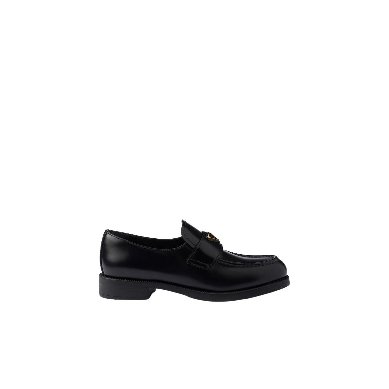 Prada PRADA Equal $1270 Black Brushed Leather Loafers New & Authen Size US 9 / IT 39 - 2 Thumbnail