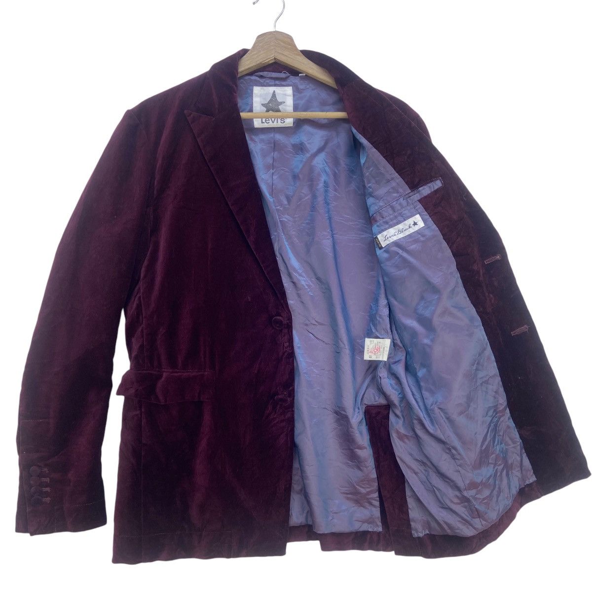 Levi's × Velvet Levi’s Black Velvet Maroon Stylish Jacket Size US S / EU 44-46 / 1 - 2 Thumbnail