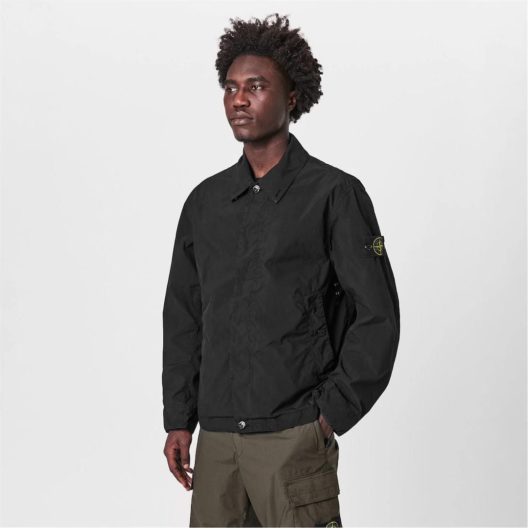Stone Island o1g2r1mq0526 Light Compact Long Sleeve Field Jacket in Nero Size US S / EU 44-46 / 1 - 3 Thumbnail
