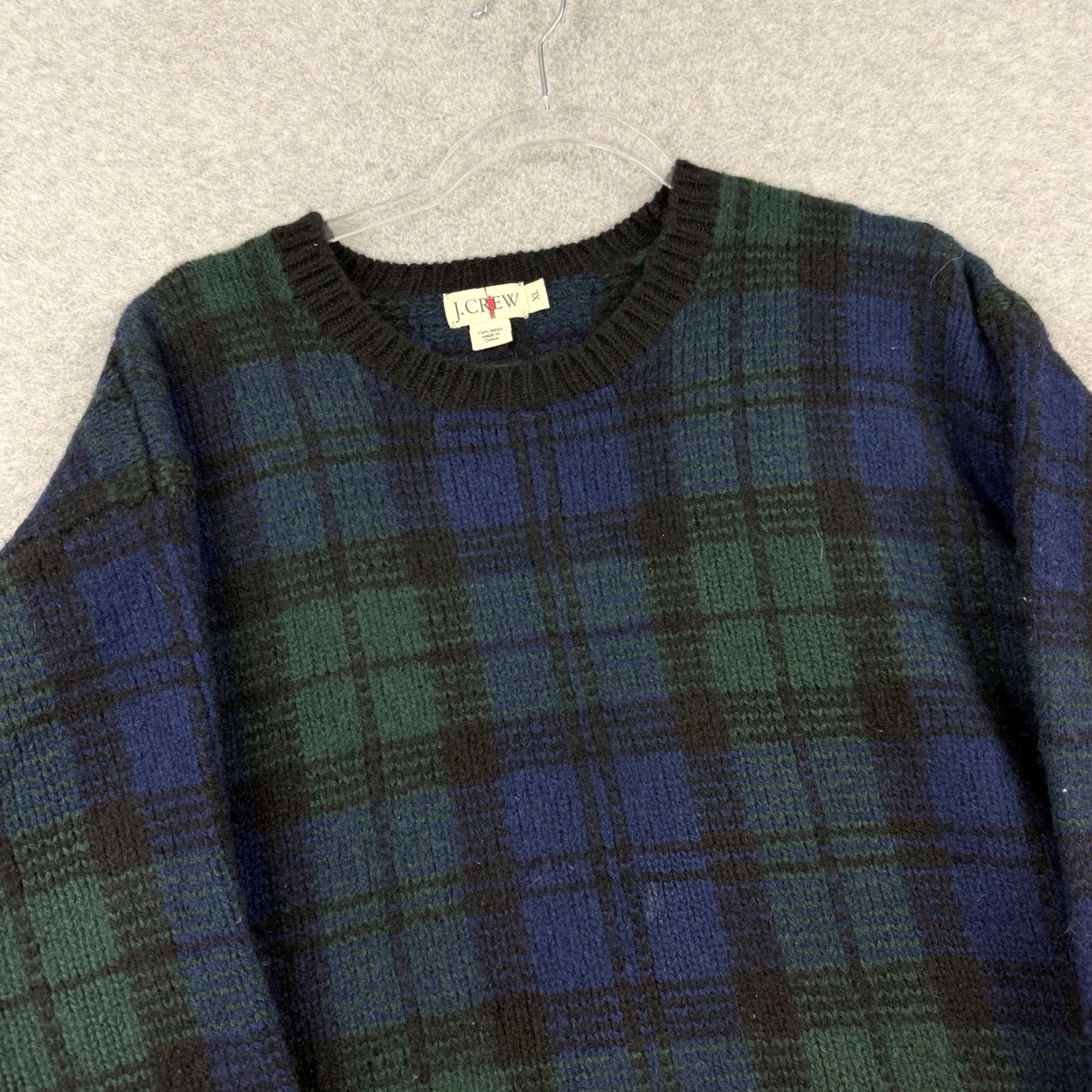 J.Crew VINTAGE J.CREW Sweater XL Men Wool Oarsman Plaid Crew Neck Pullover Christmas Preppy Classic Holiday Men xl Regular Blue Black Green Size US XL / EU 56 / 4 - 3 Thumbnail