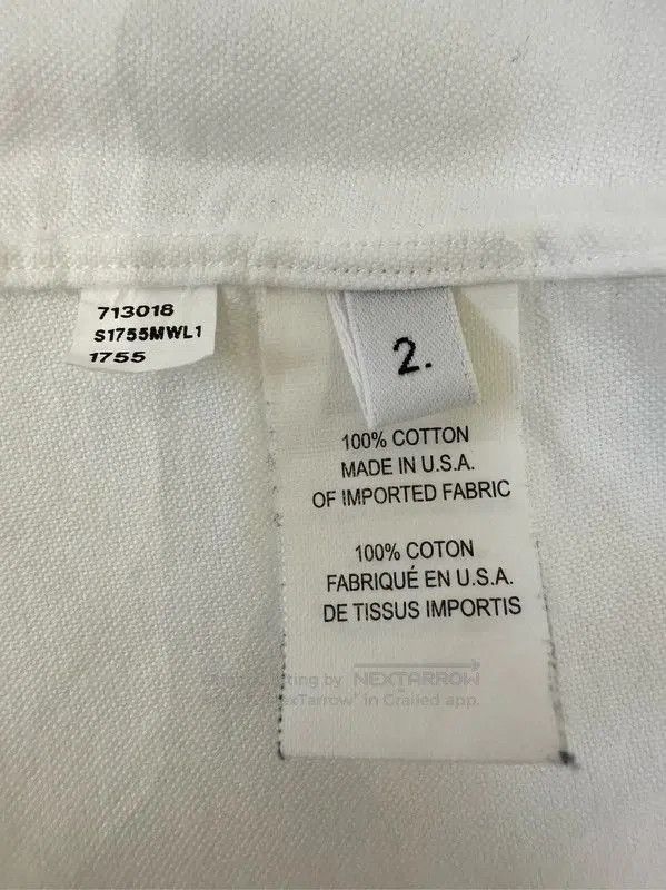 Thom Browne Thom Browne White Striped Long Sleeve Shirt . Size US M / EU 48-50 / 2 - 5 Thumbnail