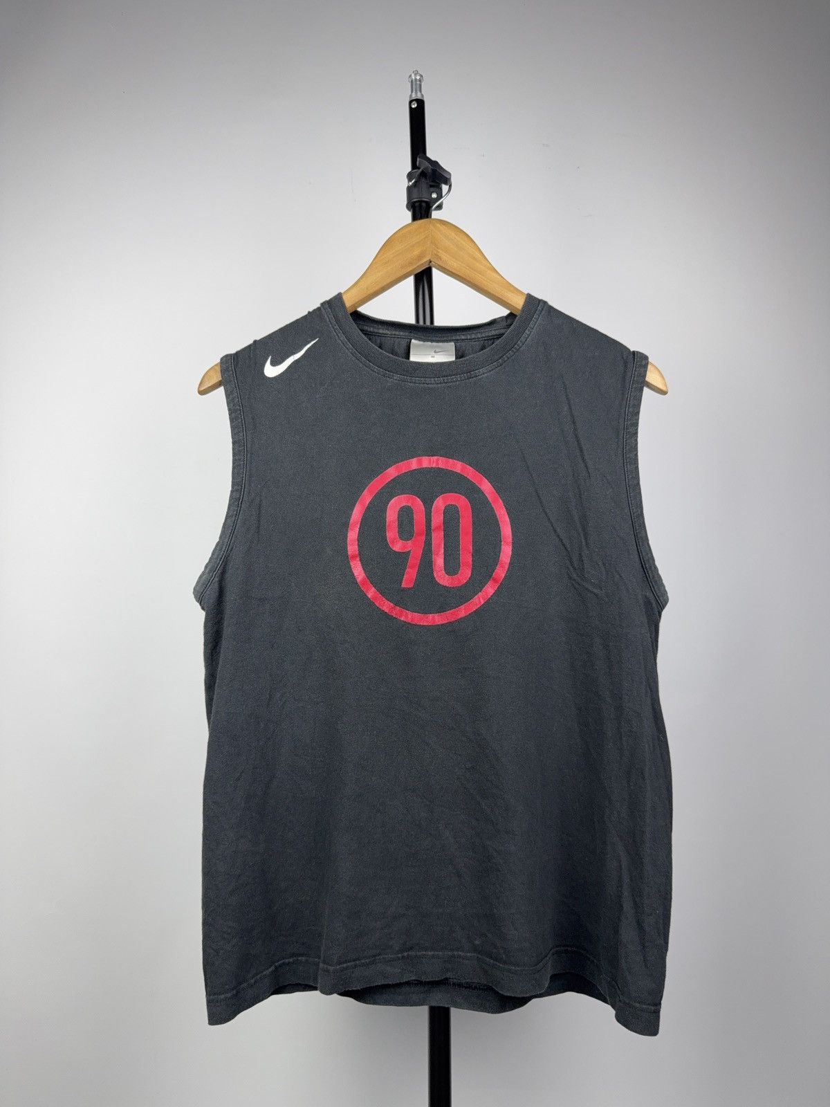 Vintage 00s Nike USA Total 90 Faded Sleeveless Washed Tee