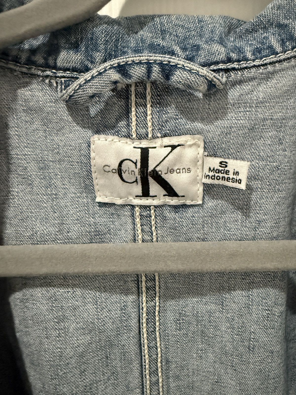 Vintage Vintage Calvin Klein Denim Chore Jacket Size US S / EU 44-46 / 1 - 4 Thumbnail