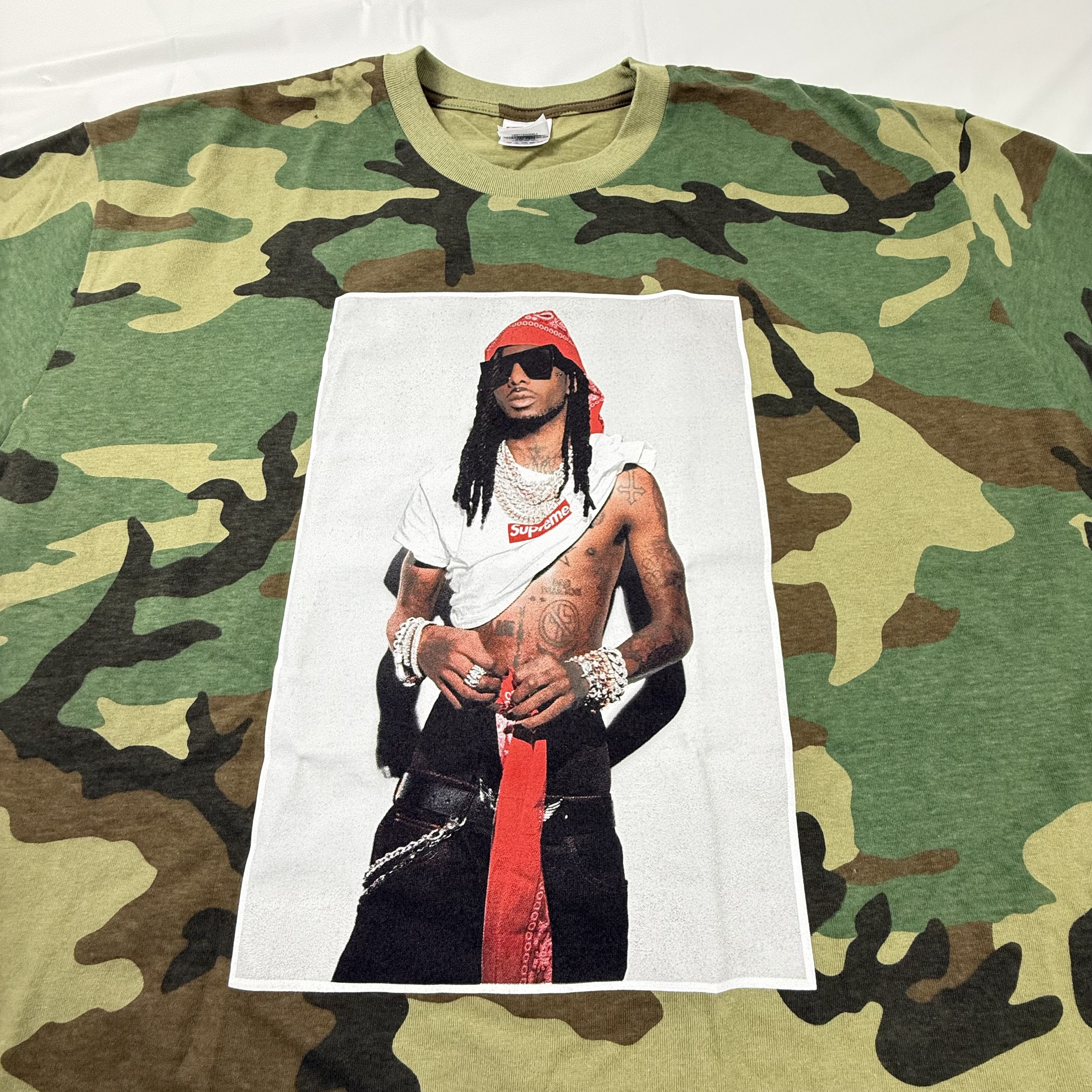 Supreme Supreme Playboi Carti Photo Tee Woodland Camo XXL T-Shirt Size US XXL / EU 58 / 5 - 3 Thumbnail