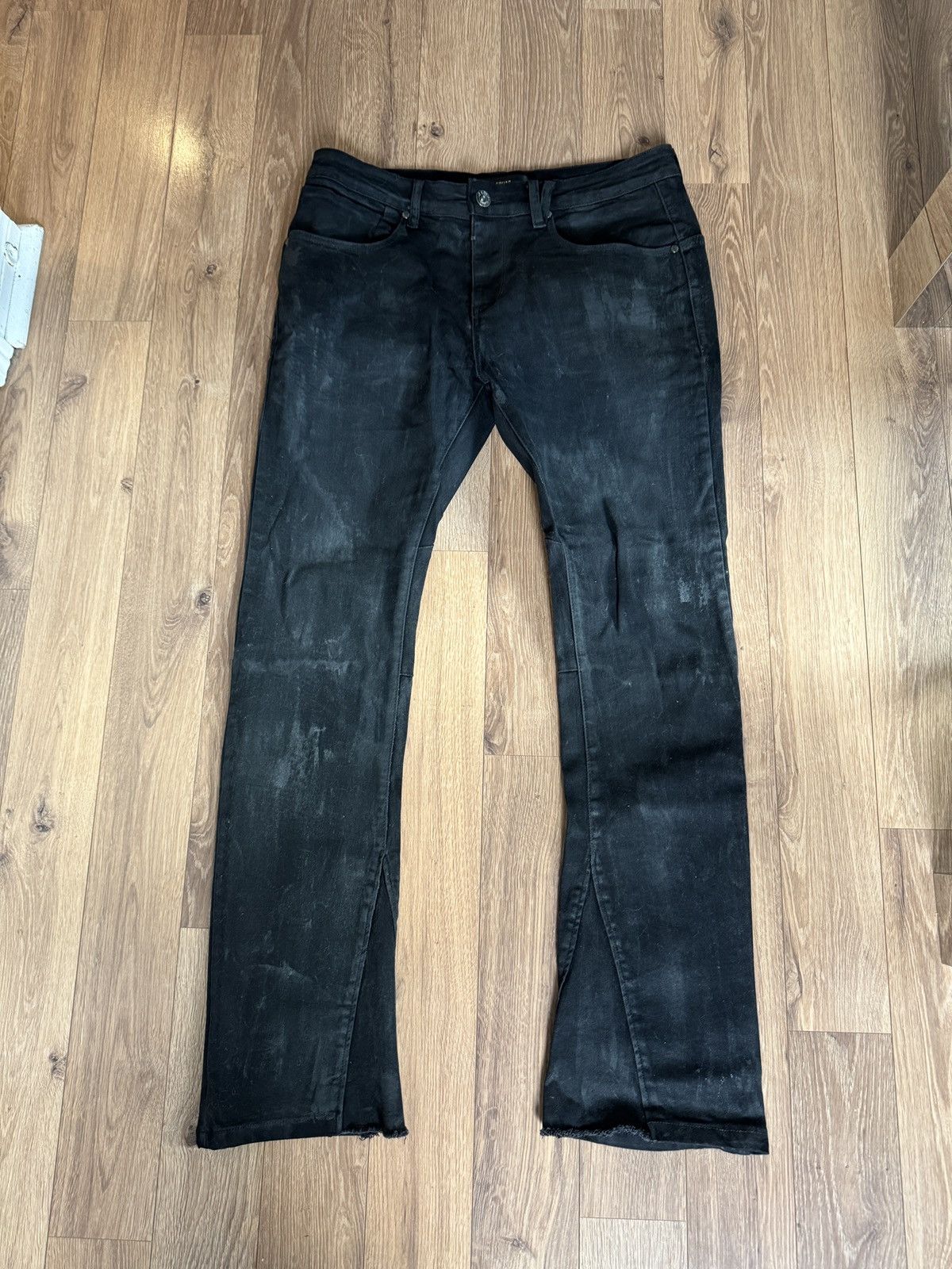 Kollar Clothing Wax Black Kollar Clothing Flare Denim Size US 34 / EU 50 - 1 Thumbnail