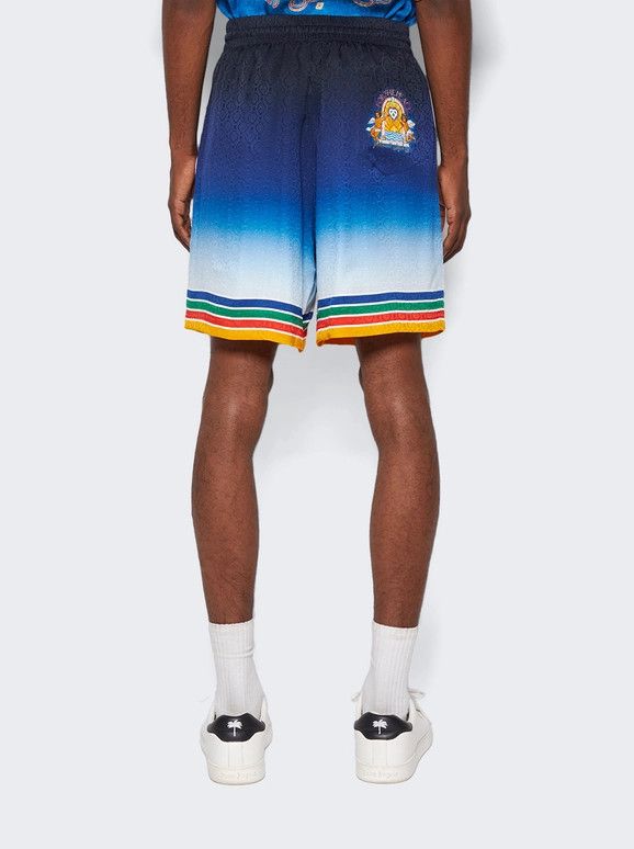 Casablanca o1mle0326 Drawstring Silk Shorts Studio De musique in Blue Size US 36 / EU 52 - 5 Thumbnail