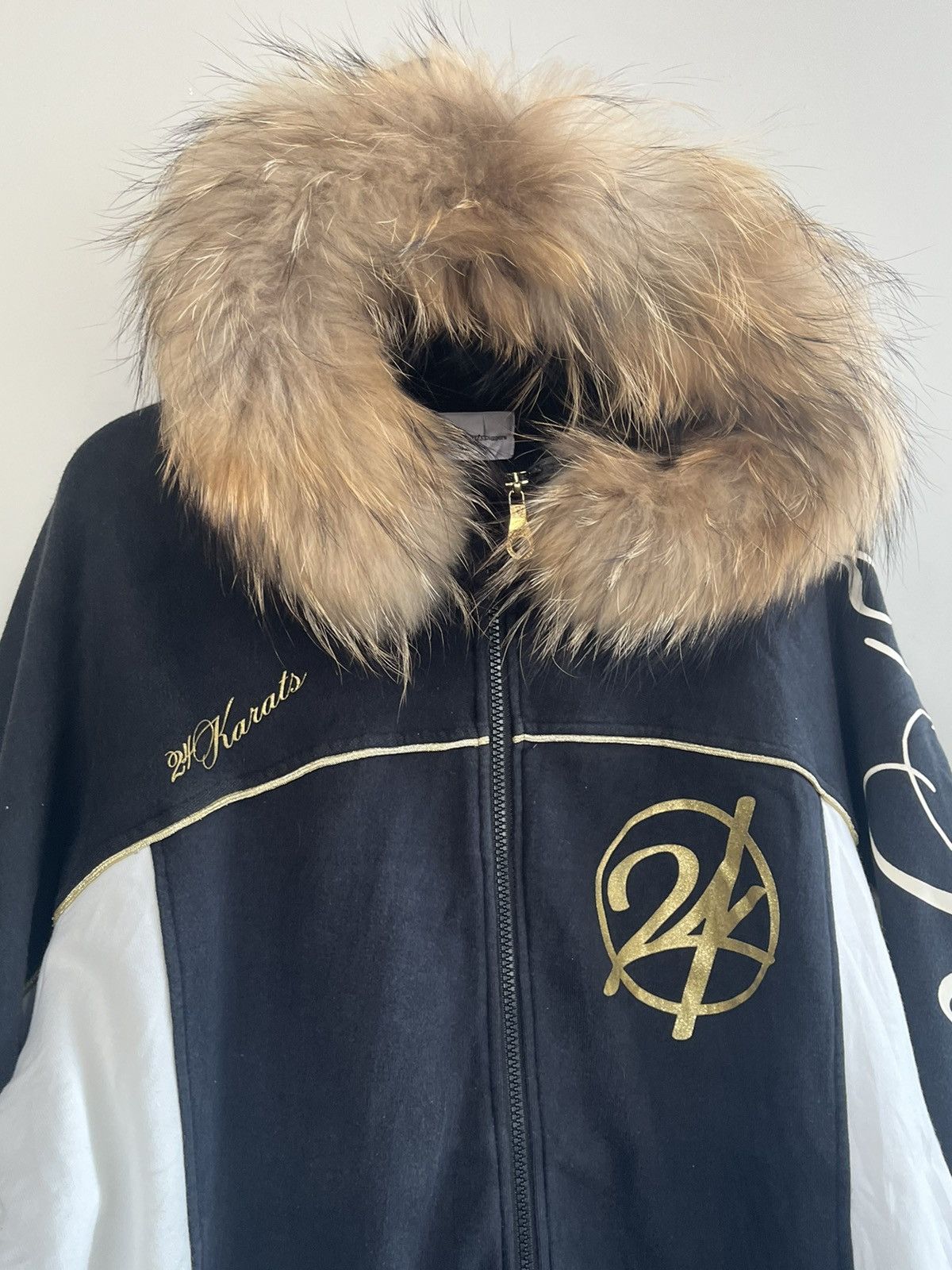 14th Addiction JAPANESE 24KARATS FUR HOODIE POEM SEDITIONARIES GOTHIC PUNK Size US XL / EU 56 / 4 - 5 Thumbnail