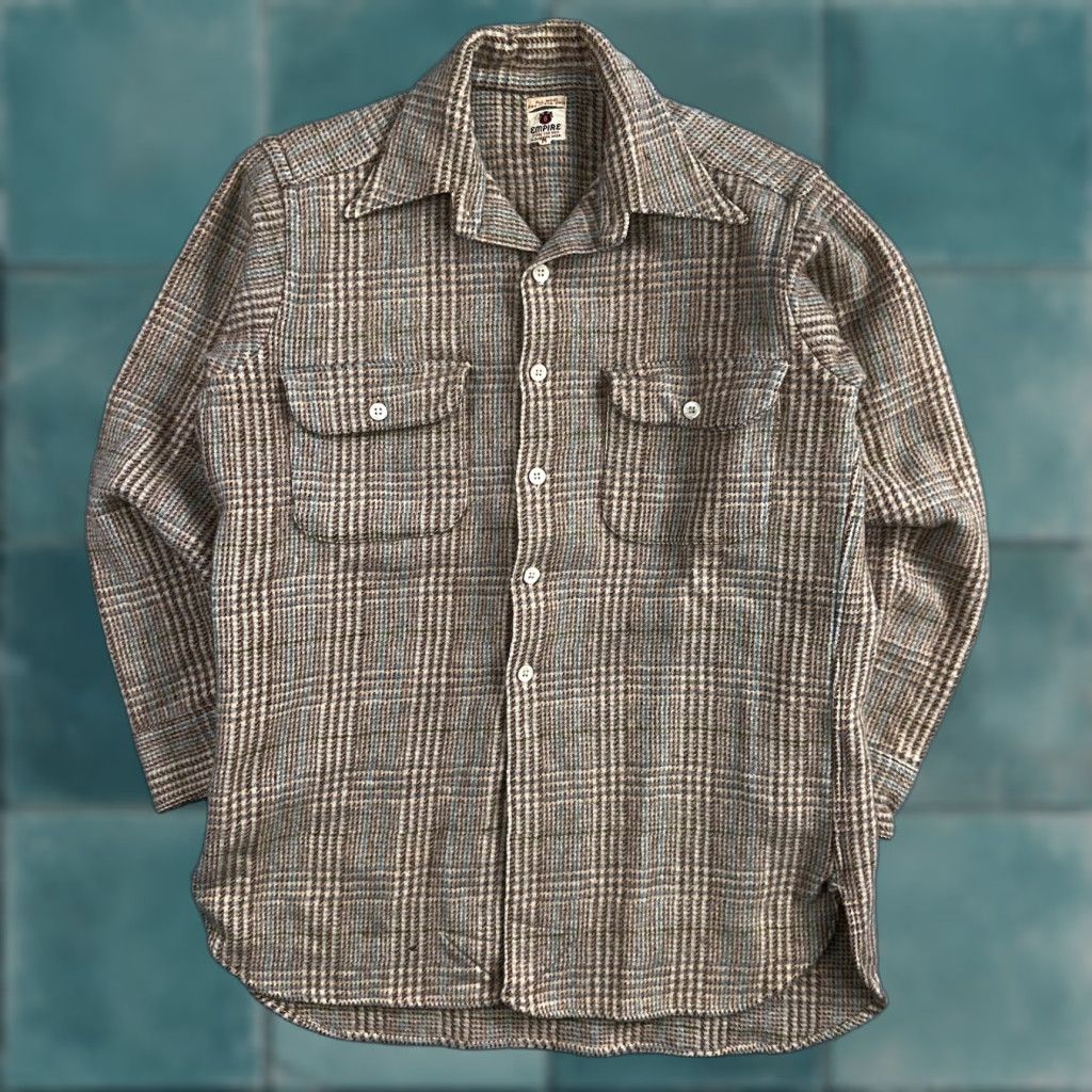 Vintage VINTAGE 1960s Empire USA Brown Plaid Wool Shirt Long Sleeve Button-Up Mens M Rockabilly Size US M / EU 48-50 / 2 - 1 Thumbnail
