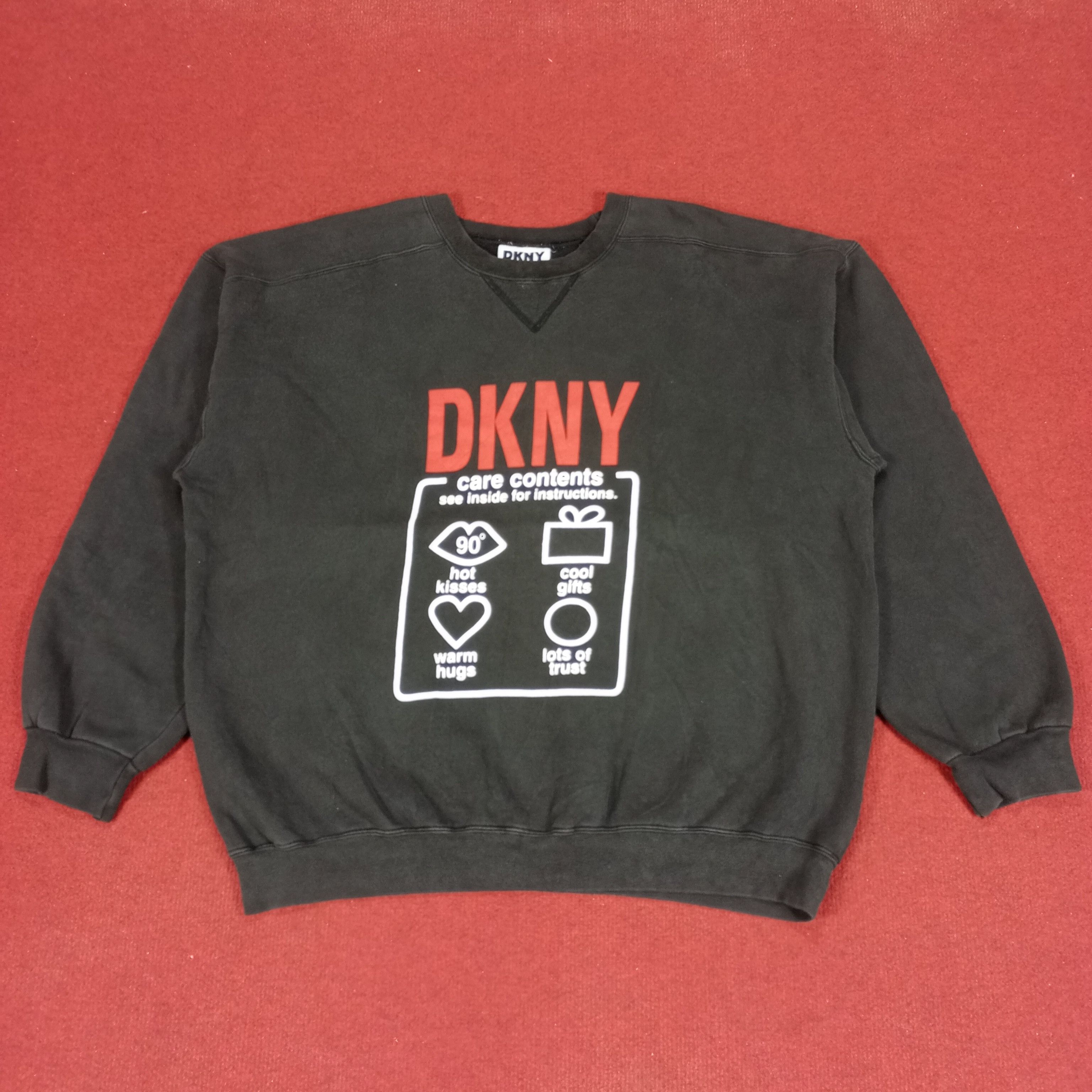 DKNY × Vintage DKNY Streetwear Style Vintage Sweatshirt Size US L / EU 52-54 / 3 - 1 Thumbnail