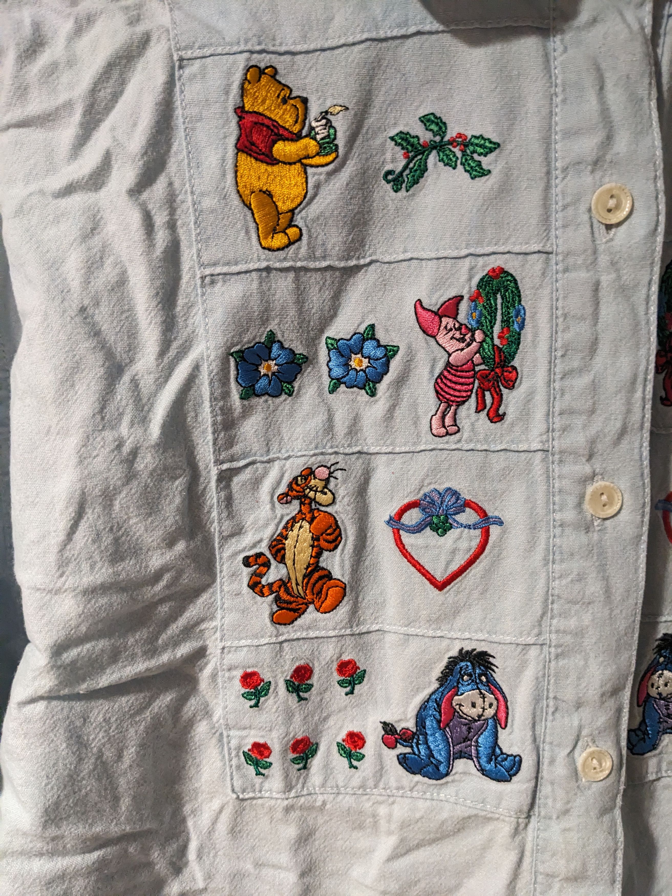 Disney Vintage 90s Disney Winnie the Pooh Eeyore Button Up Shirt Size L / US 10 / IT 46 - 2 Thumbnail