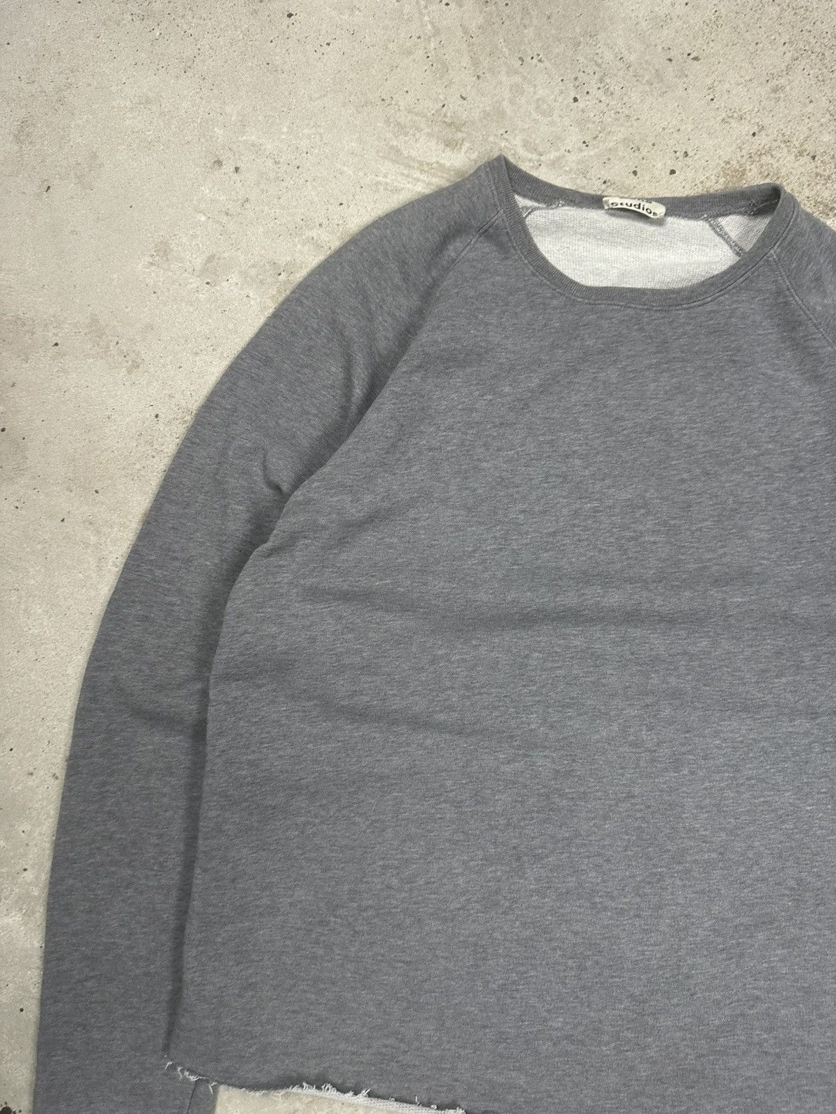 Acne Studios Acne Studios Distressed Style Gray Crewneck Sweatshirt Size US L / EU 52-54 / 3 - 6 Thumbnail
