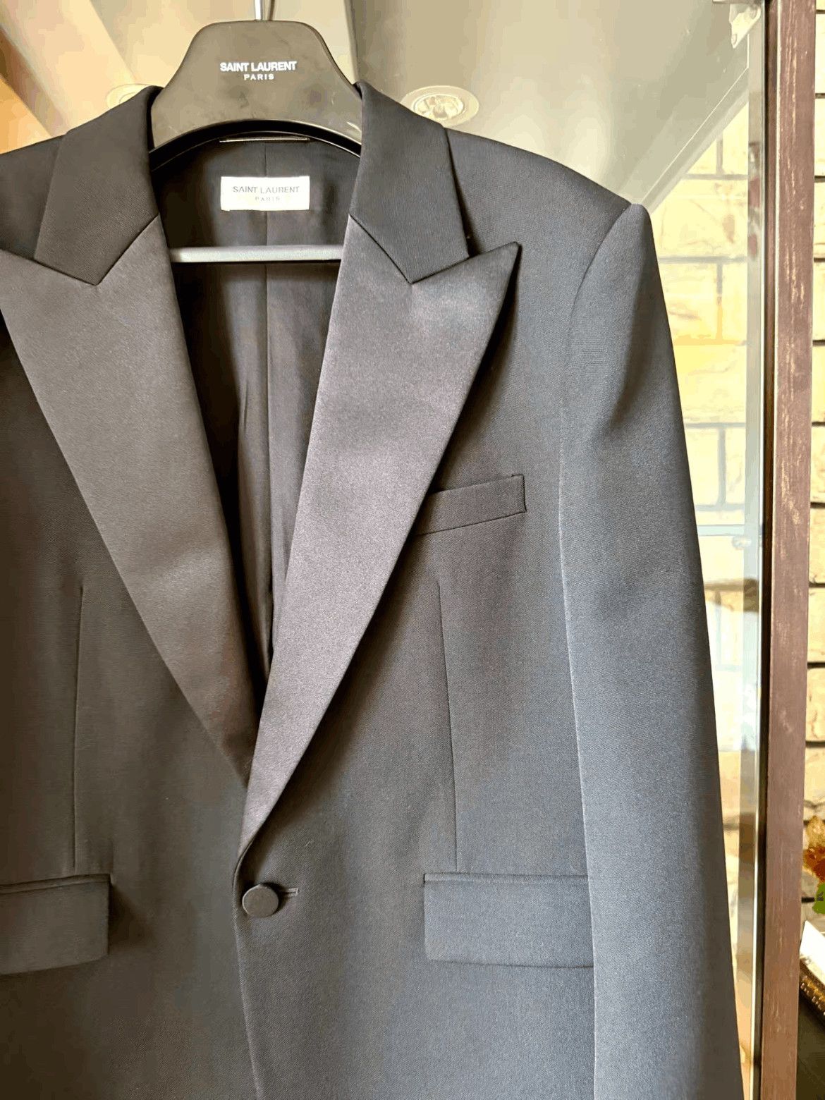 Saint Laurent Paris Sz 54 Saint Laurent Paris 24SS Runway Smoking Blazer Size US L / EU 52-54 / 3 - 2 Thumbnail