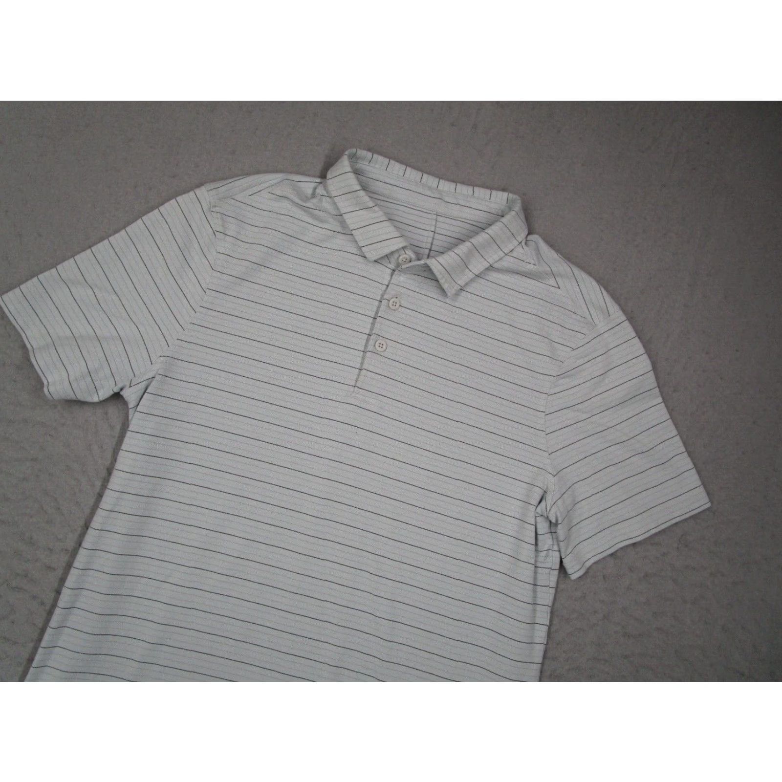 Lululemon Lululemon Shirt Mens Small Gray Stripe Polo Stretch Active Work Performance Golf Shirt Size US S / EU 44-46 / 1 - 2 Thumbnail