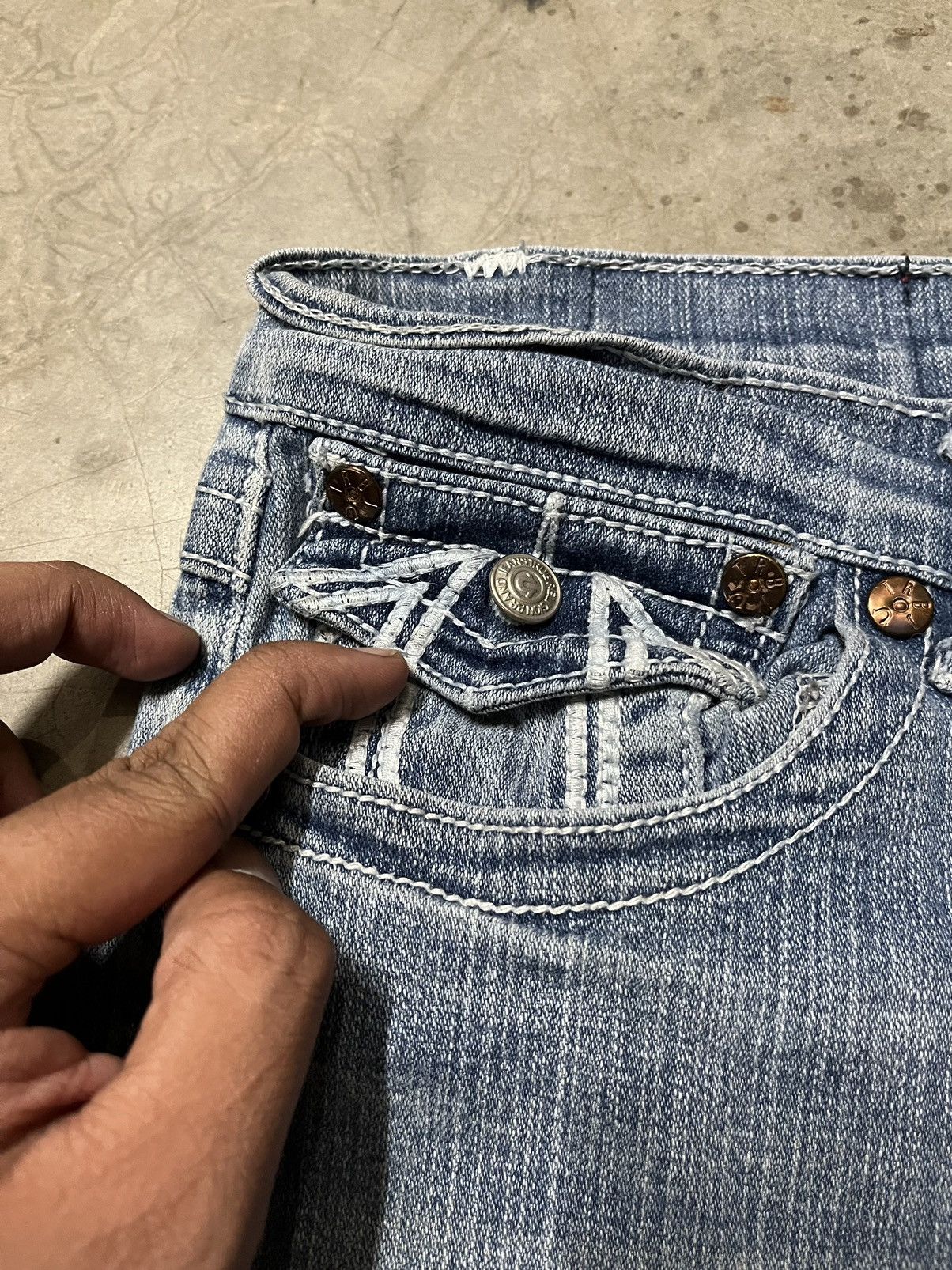 True Religion Vintage True religion faded blue section Joey low rise denim Size US 30 / EU 46 - 10 Thumbnail