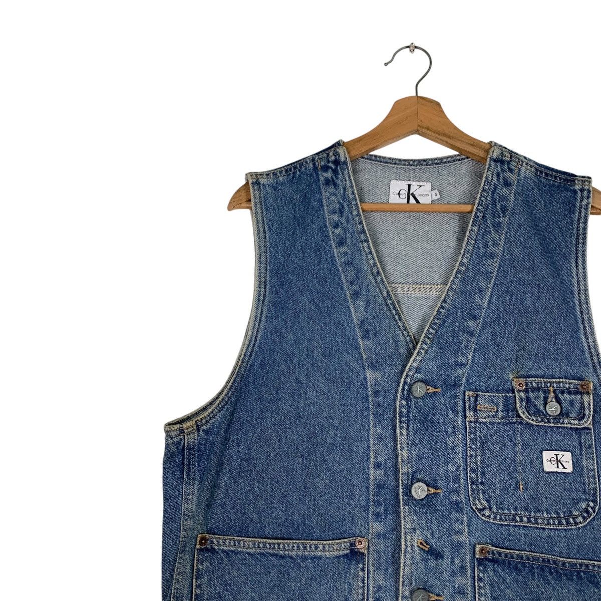 Calvin Klein CALVIN KLEIN JEANS Blue Denim Vest #1292-C58 Size US S / EU 44-46 / 1 - 6 Thumbnail