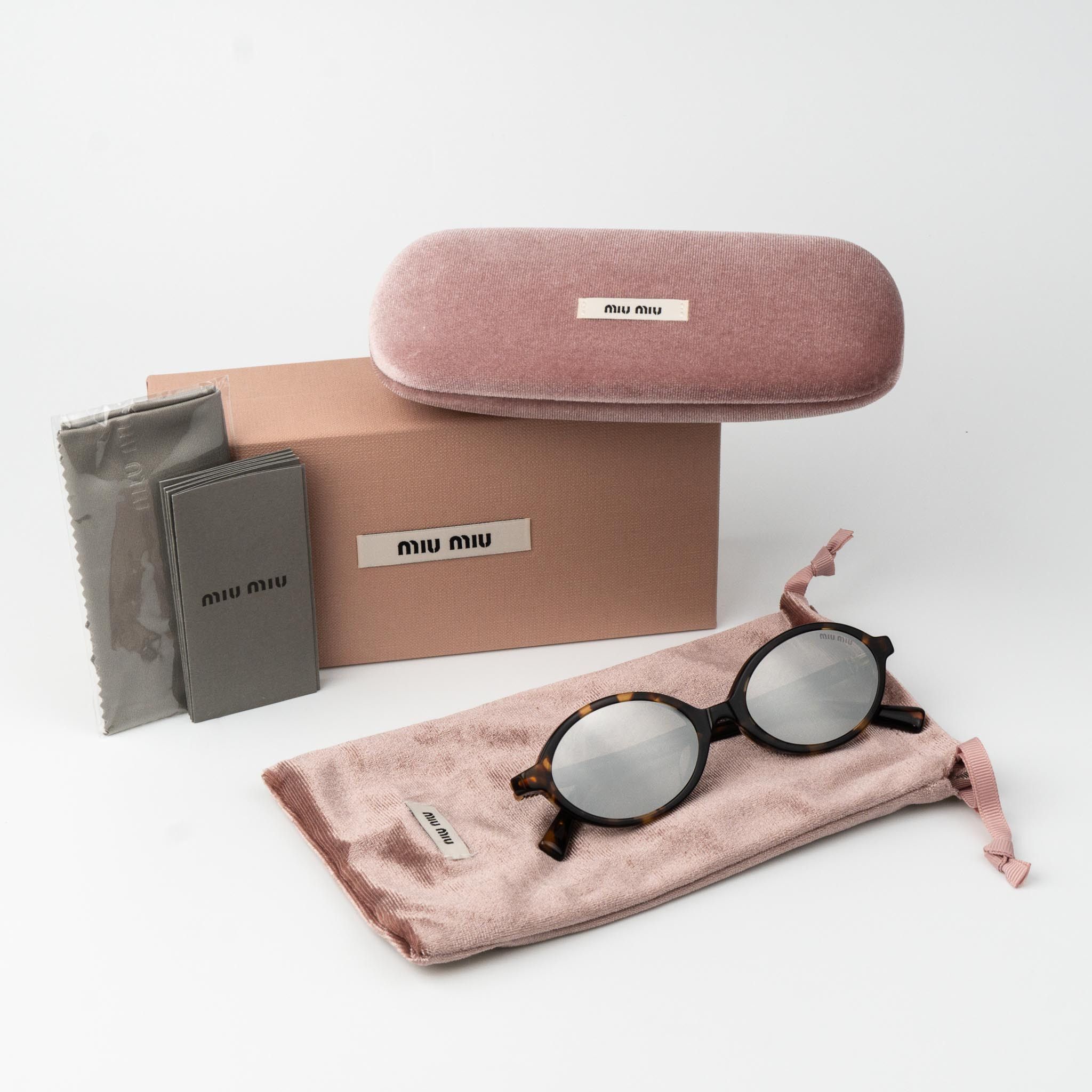 Miu Miu Miu Miu REGARD Women Sunglasses MU04ZSF VAU07F NEW AUTHENTIC Size ONE SIZE - 12 Thumbnail