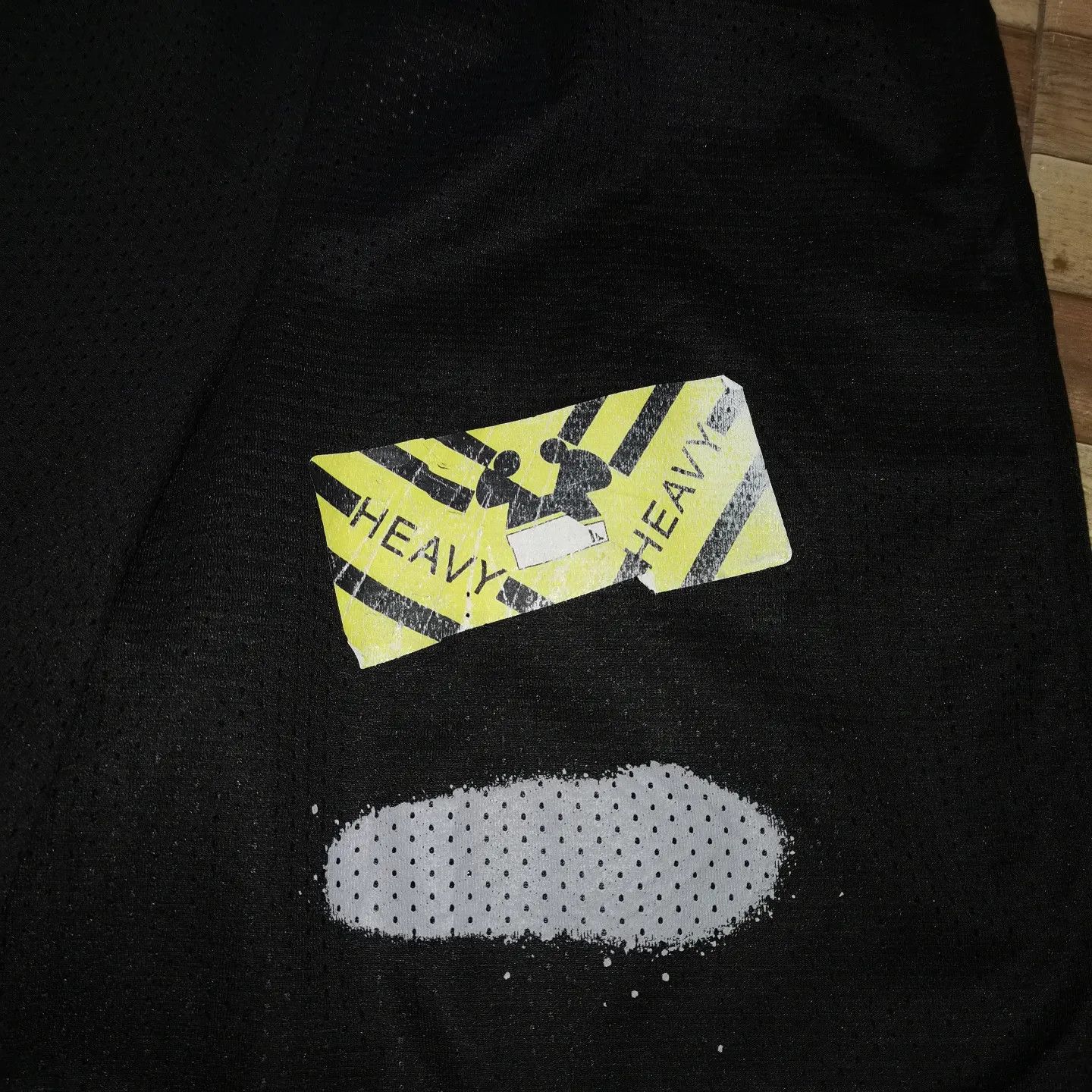 Off-White × Virgil Abloh Off white black heavy spray diagonal mesh shorts Size US 31 - 12 Thumbnail